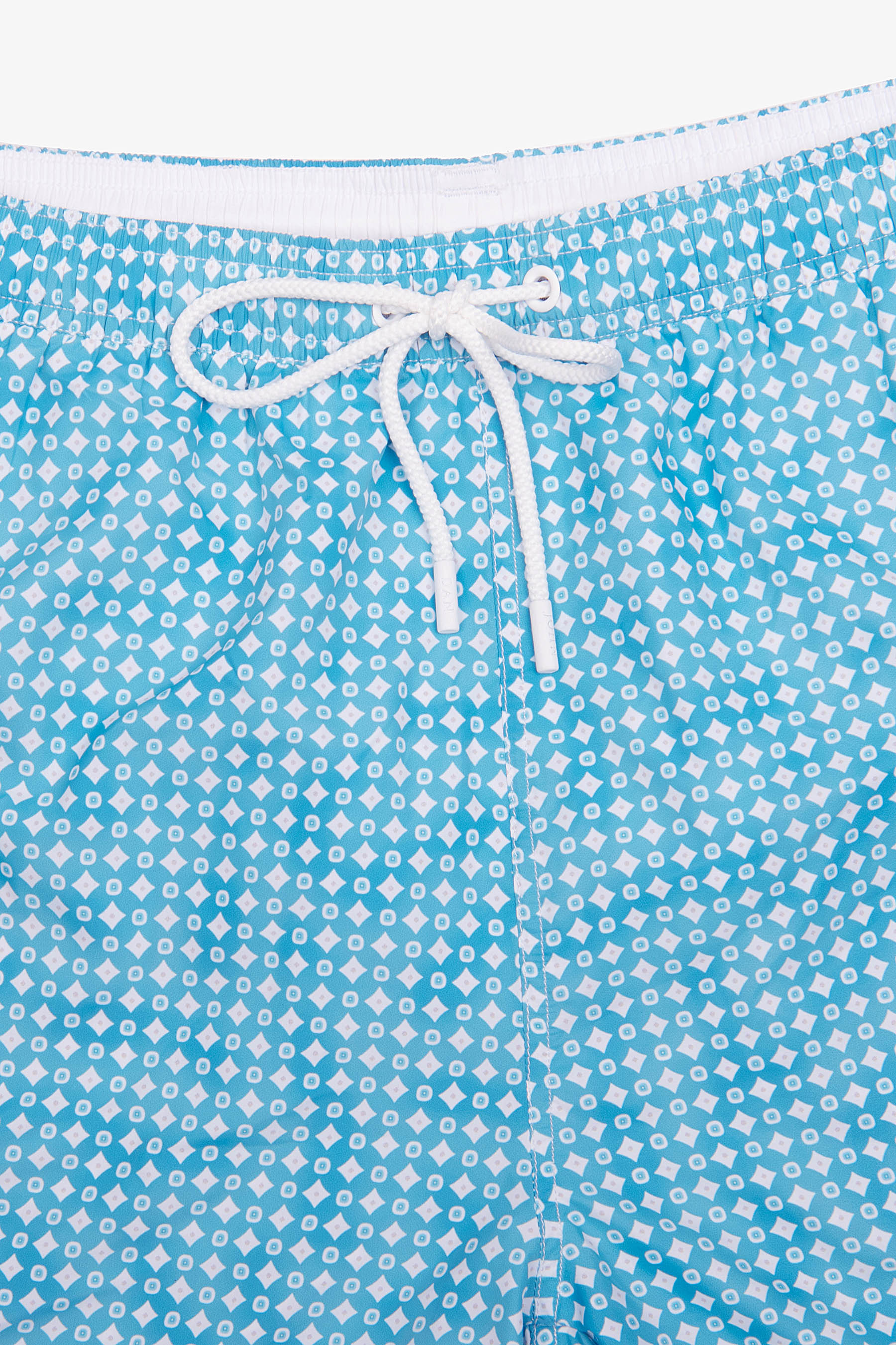 Costume da bagno stampa geometrica turchese-Dan John
