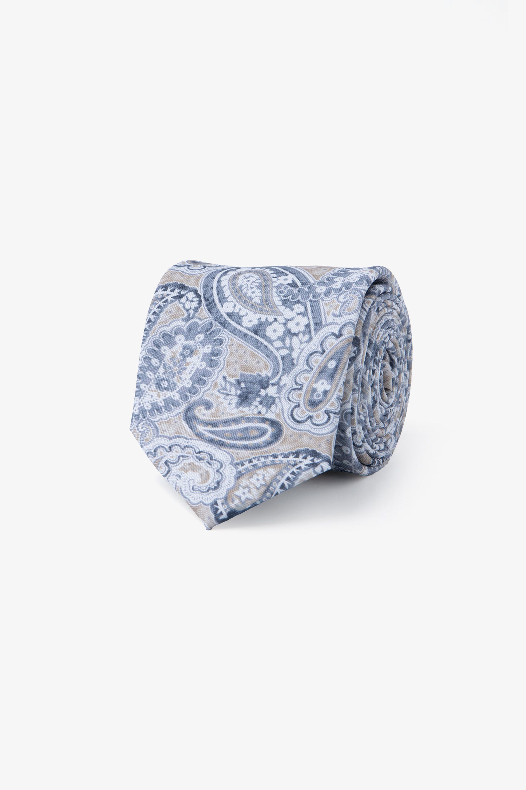 Cravatta disegno cashmere beige-Dan John