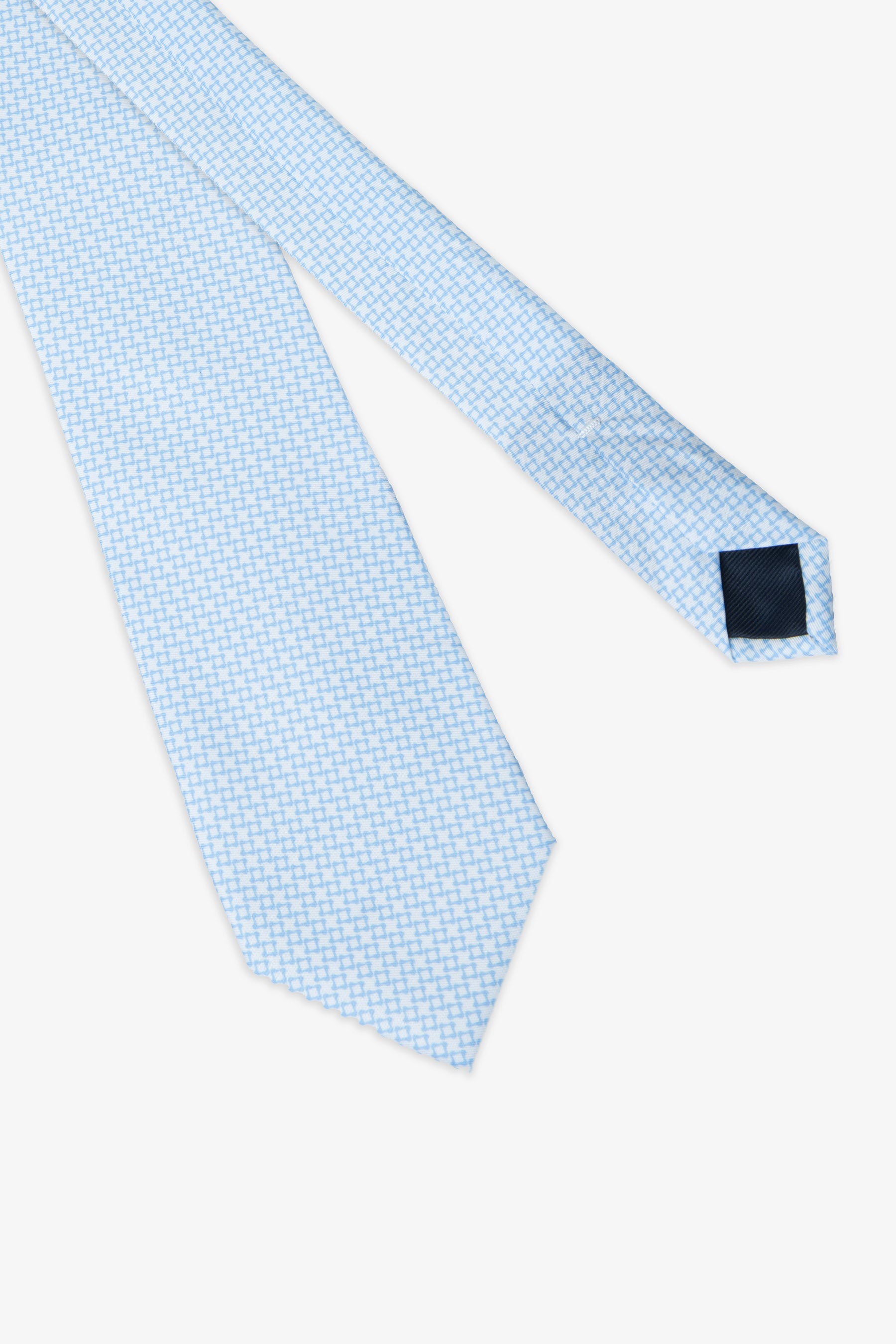 Cravatta disegno geometrico celeste-Dan John