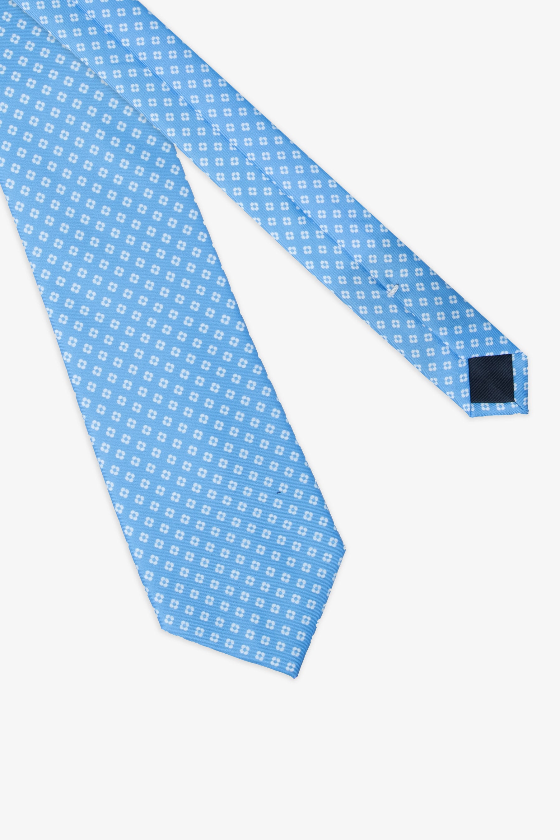 Cravatta fantasia cerchio azzurro-Dan John