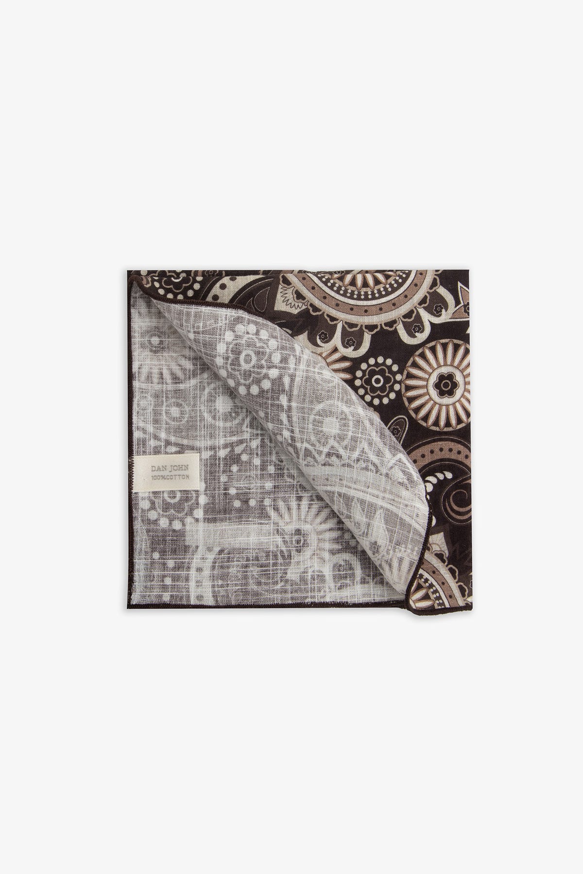 Pochette disegno cashmere tortora