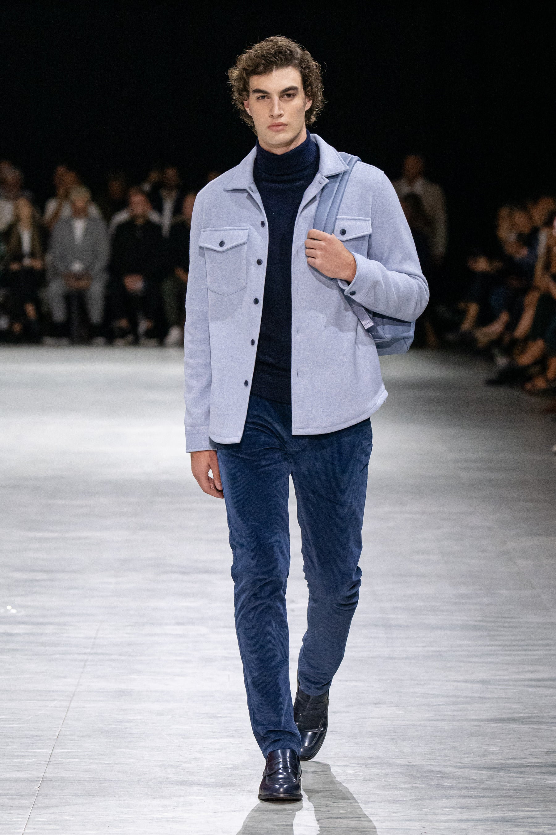 Overshirt flanella celeste-Dan John