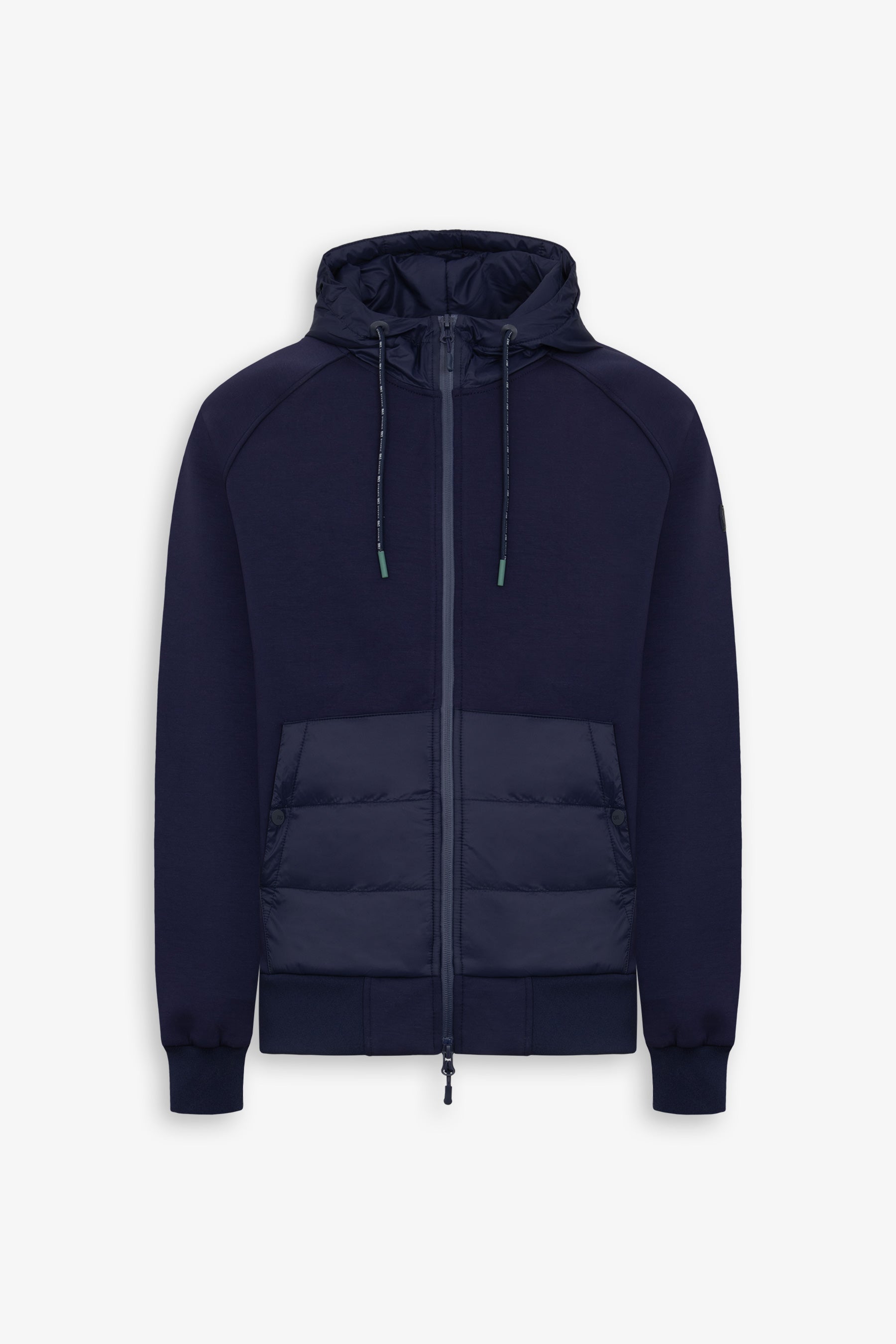 Felpa full zip bimaterica DNJ blu-Dan John