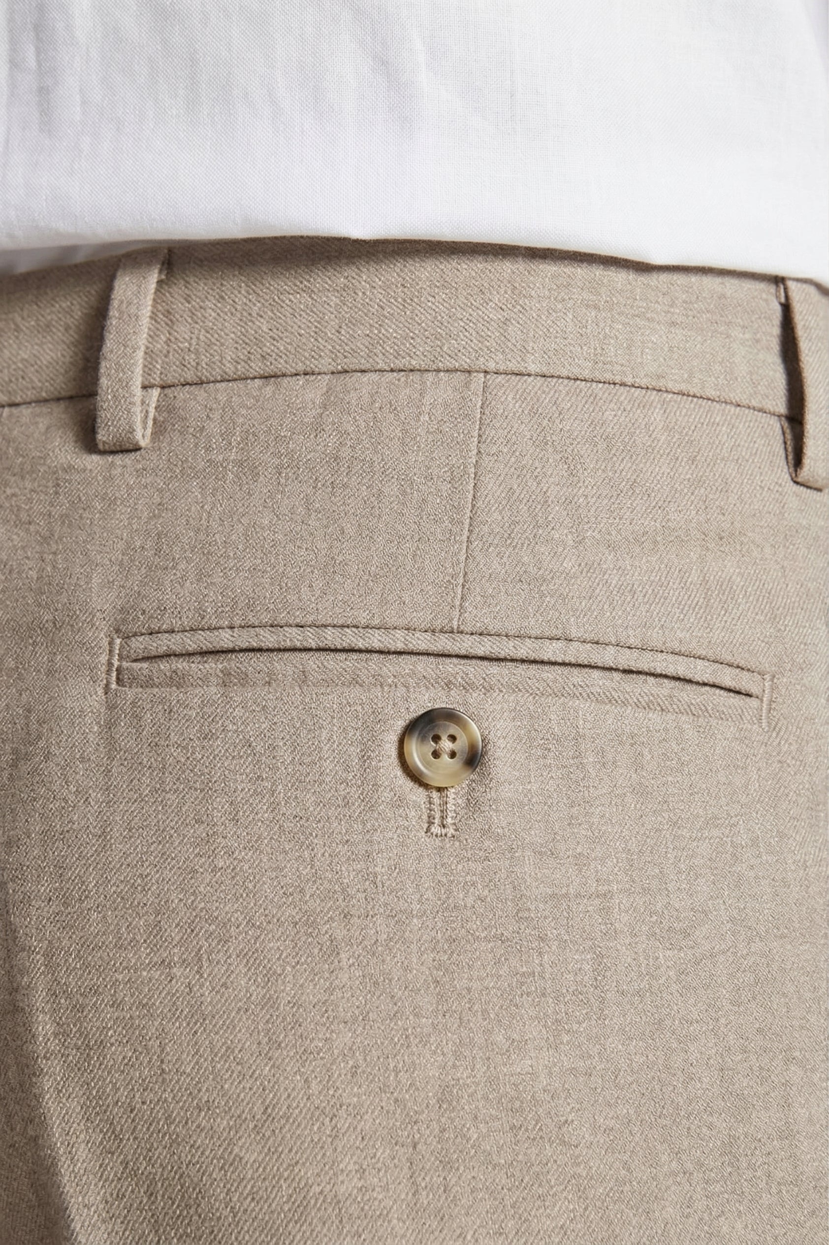 Pantaloni tela melange beige-Dan John