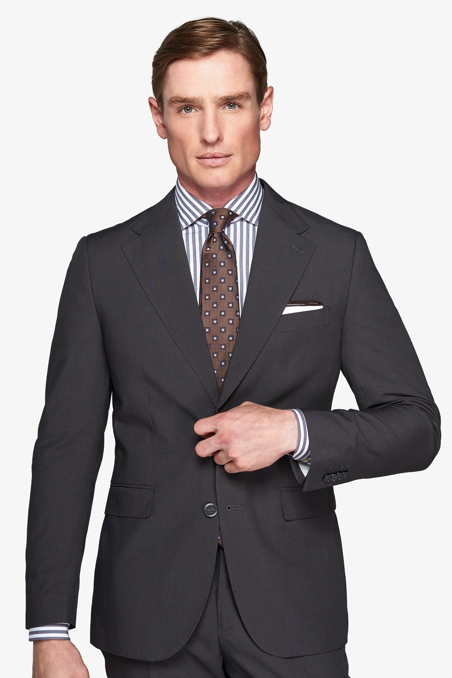 Giacca da abito classico grigia slim-Dan John