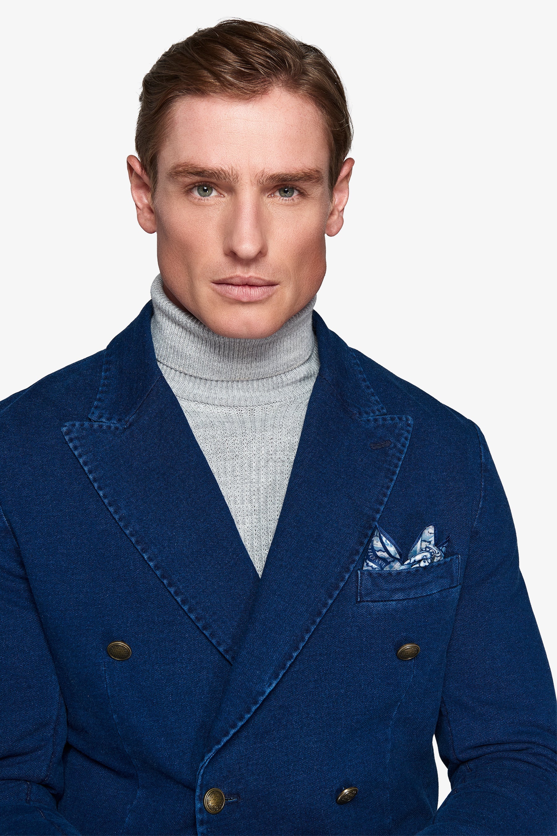 Giacca da abito doppiopetto "2/7" navy slim-Dan John