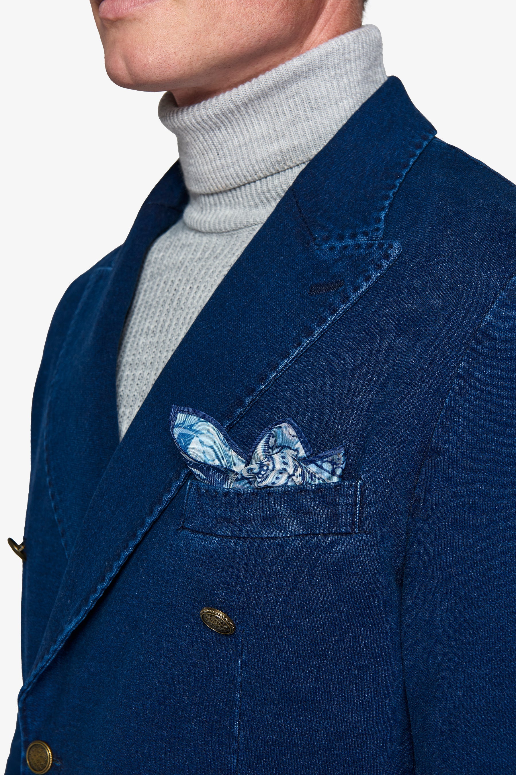 Giacca da abito doppiopetto "2/7" navy slim-Dan John