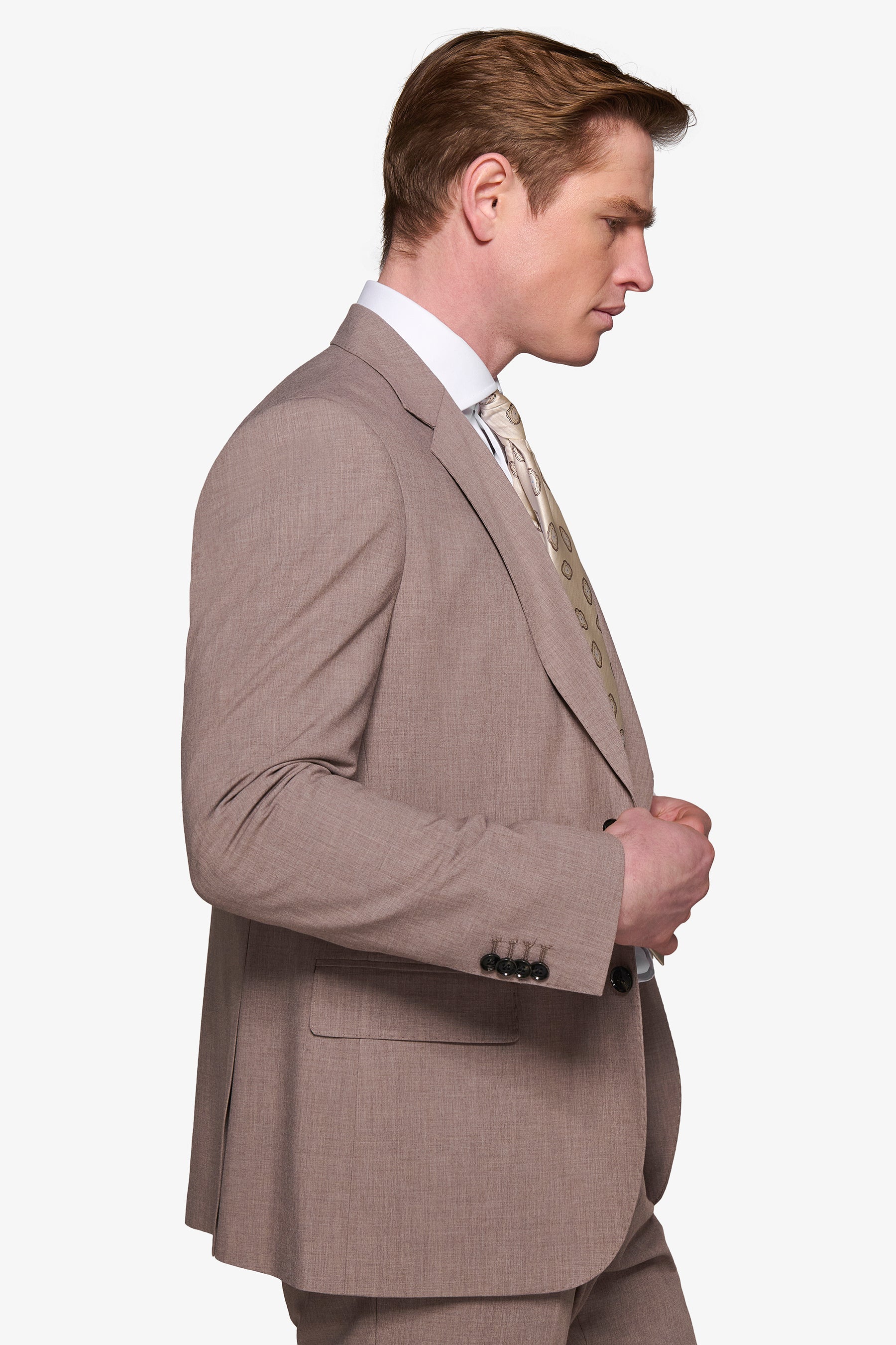 Giacca da abito in grisaglia leggera fango-Dan John