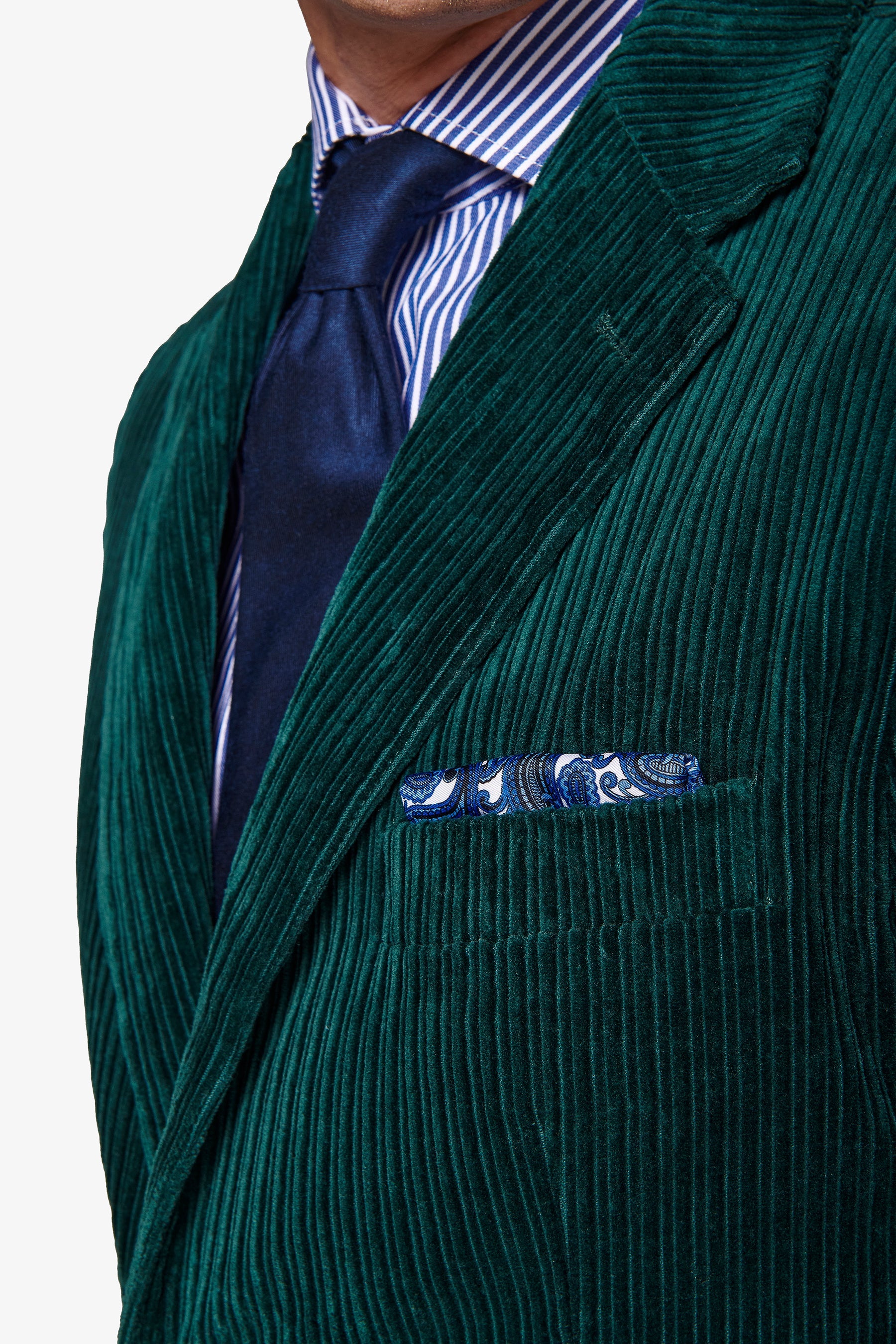 Giacca da abito in velluto rocciatore ottanio slim-Dan John