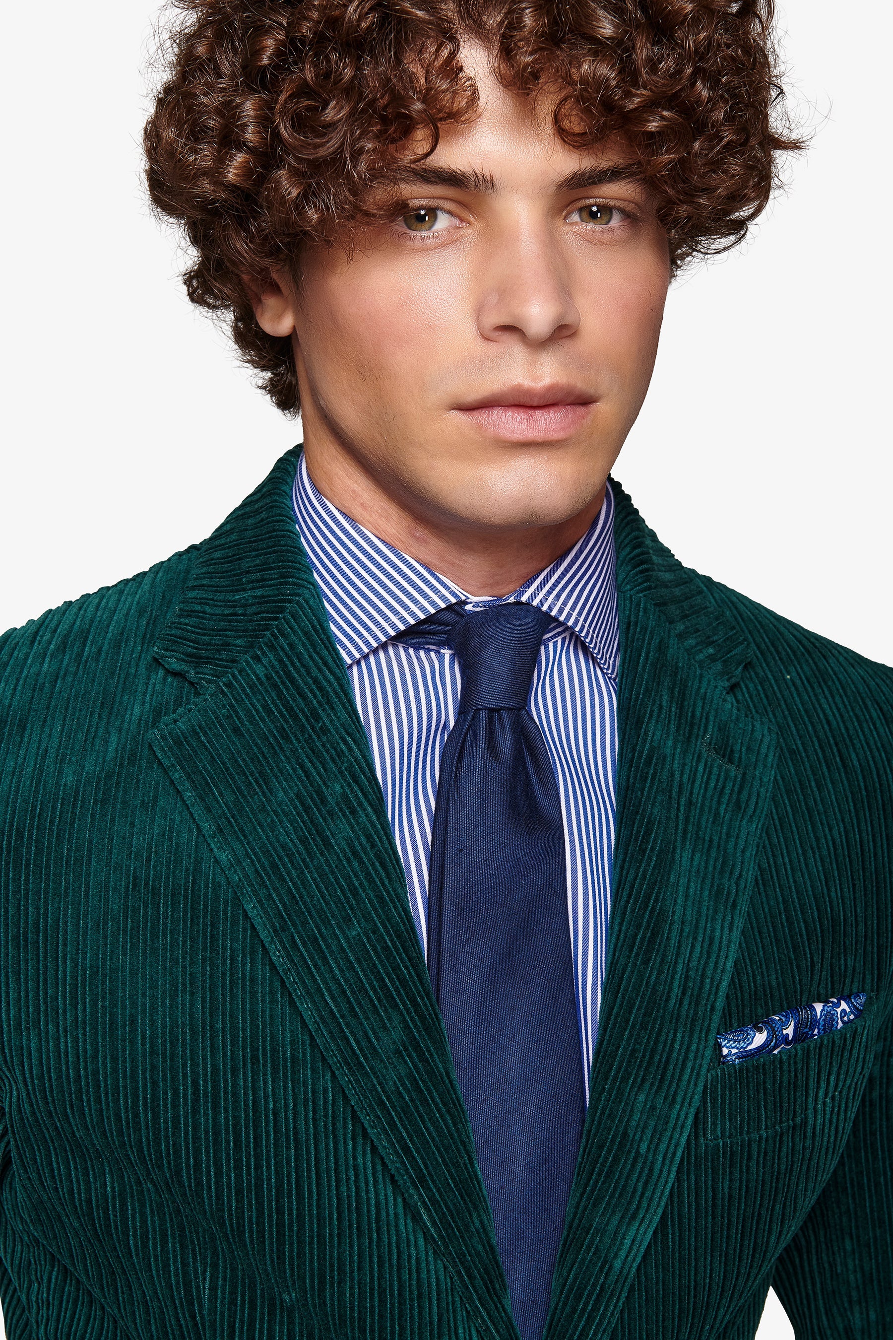 Giacca da abito in velluto rocciatore ottanio slim-Dan John