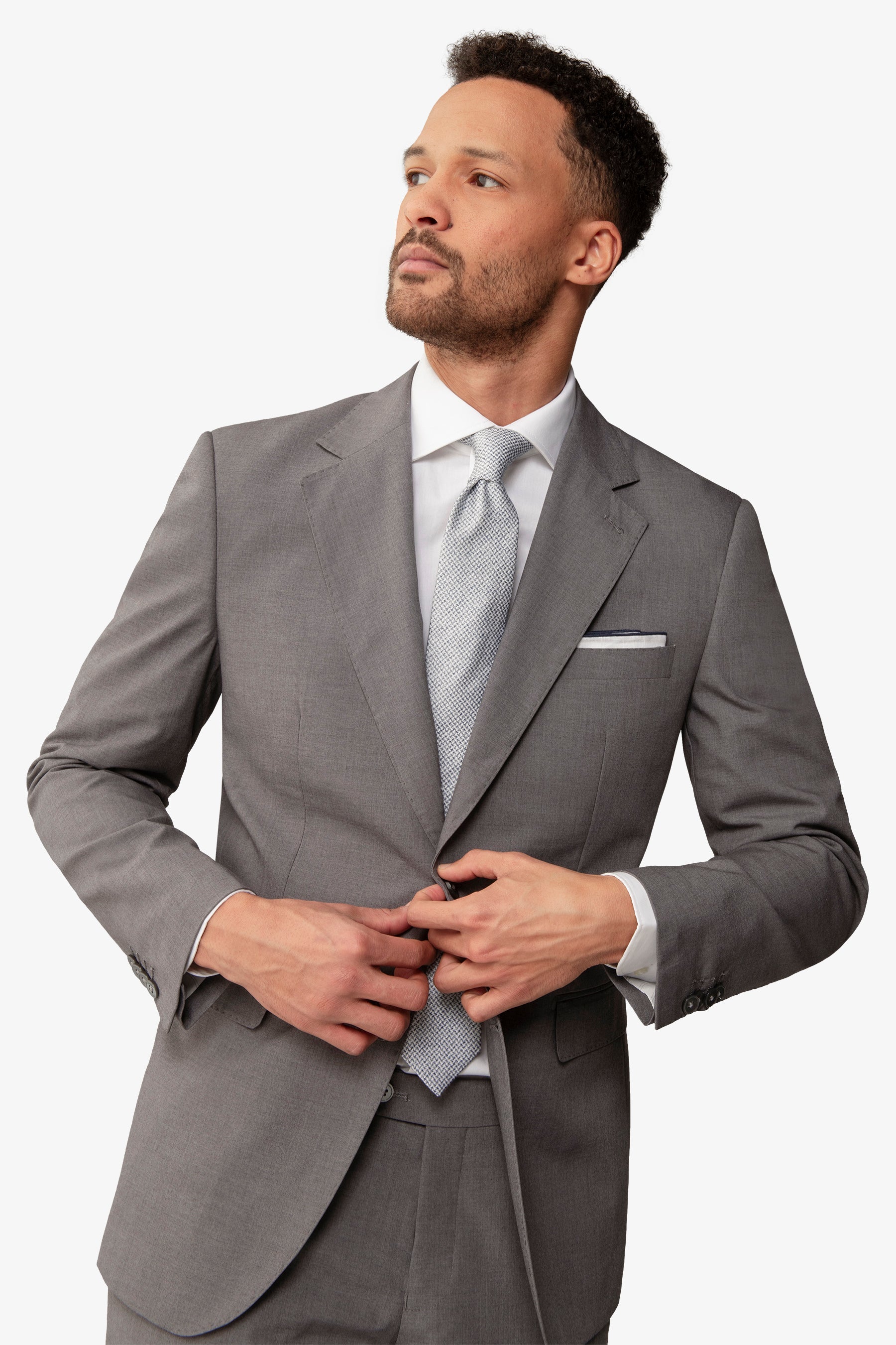 Giacca da abito melange grigio-Dan John