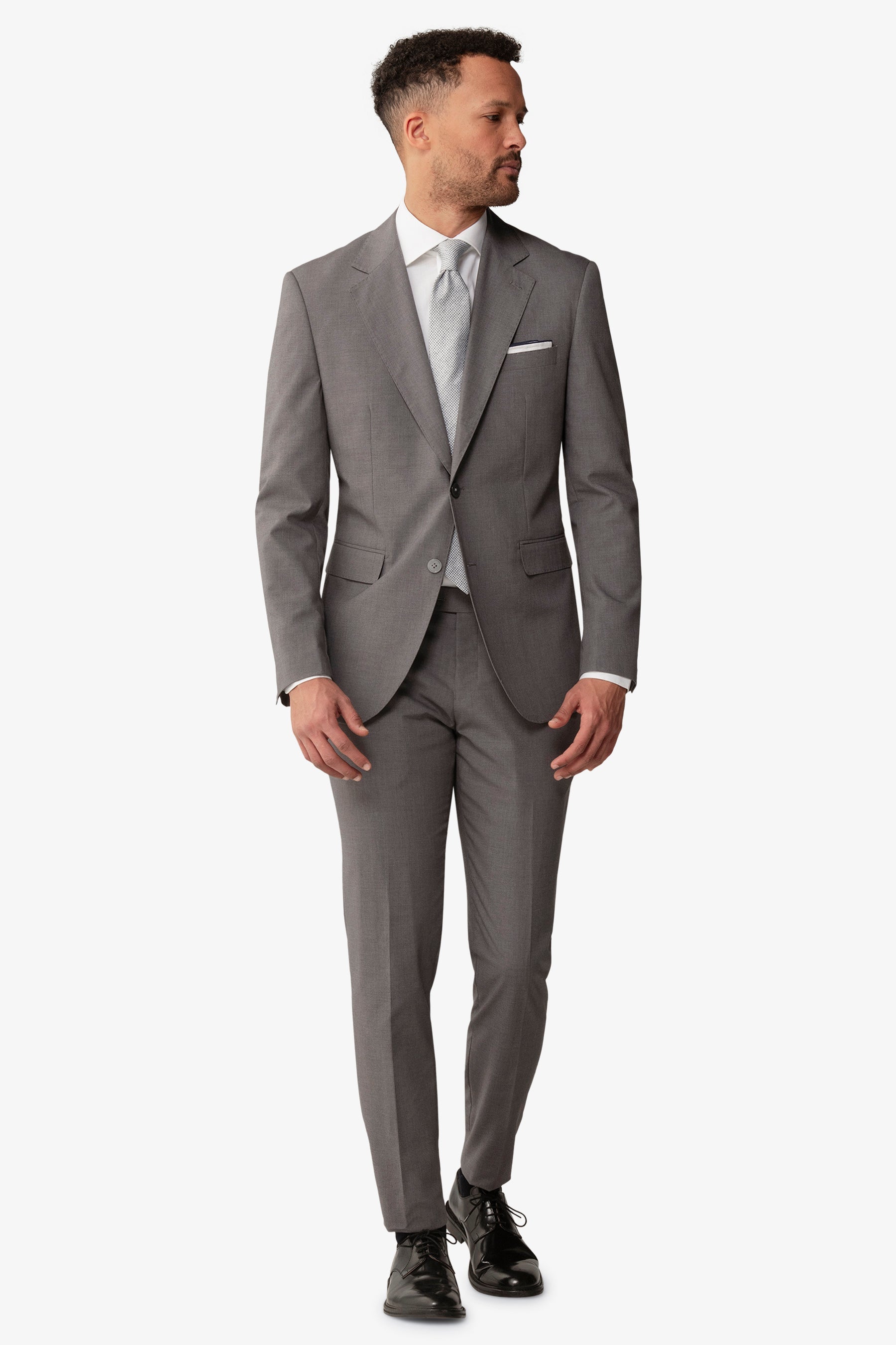 Giacca da abito melange grigio-Dan John