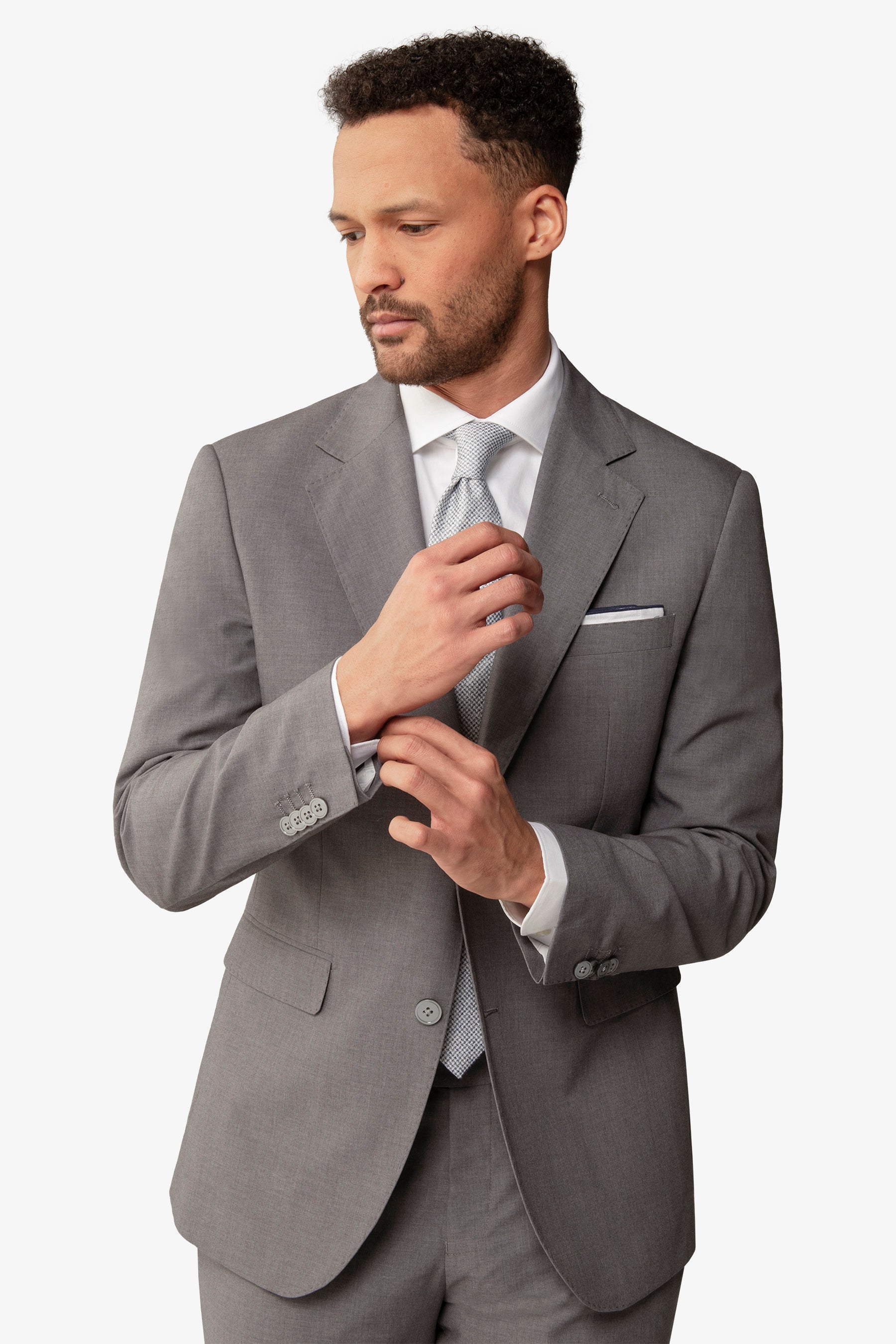 Giacca da abito melange grigio-Dan John