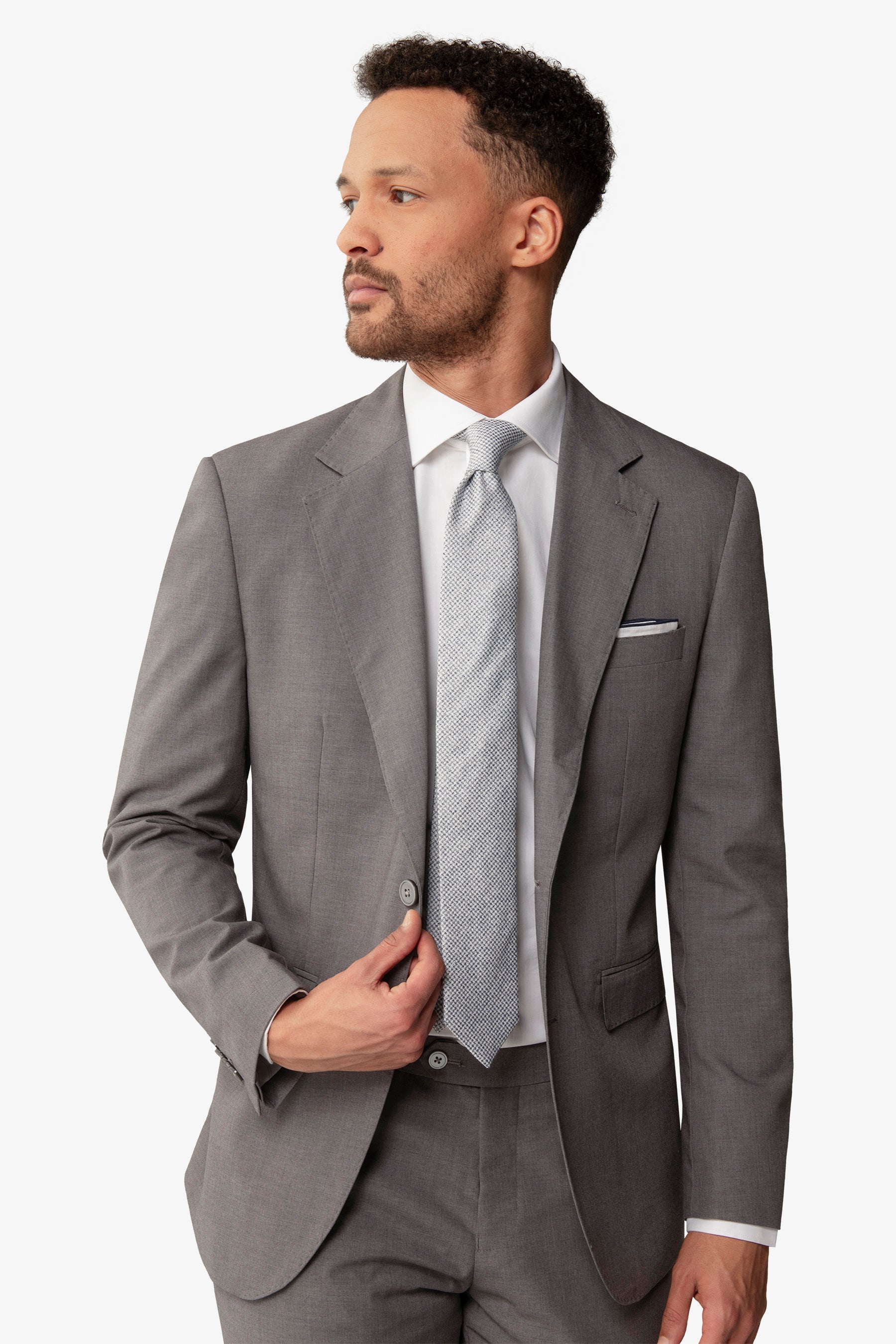 Giacca da abito melange grigio-Dan John