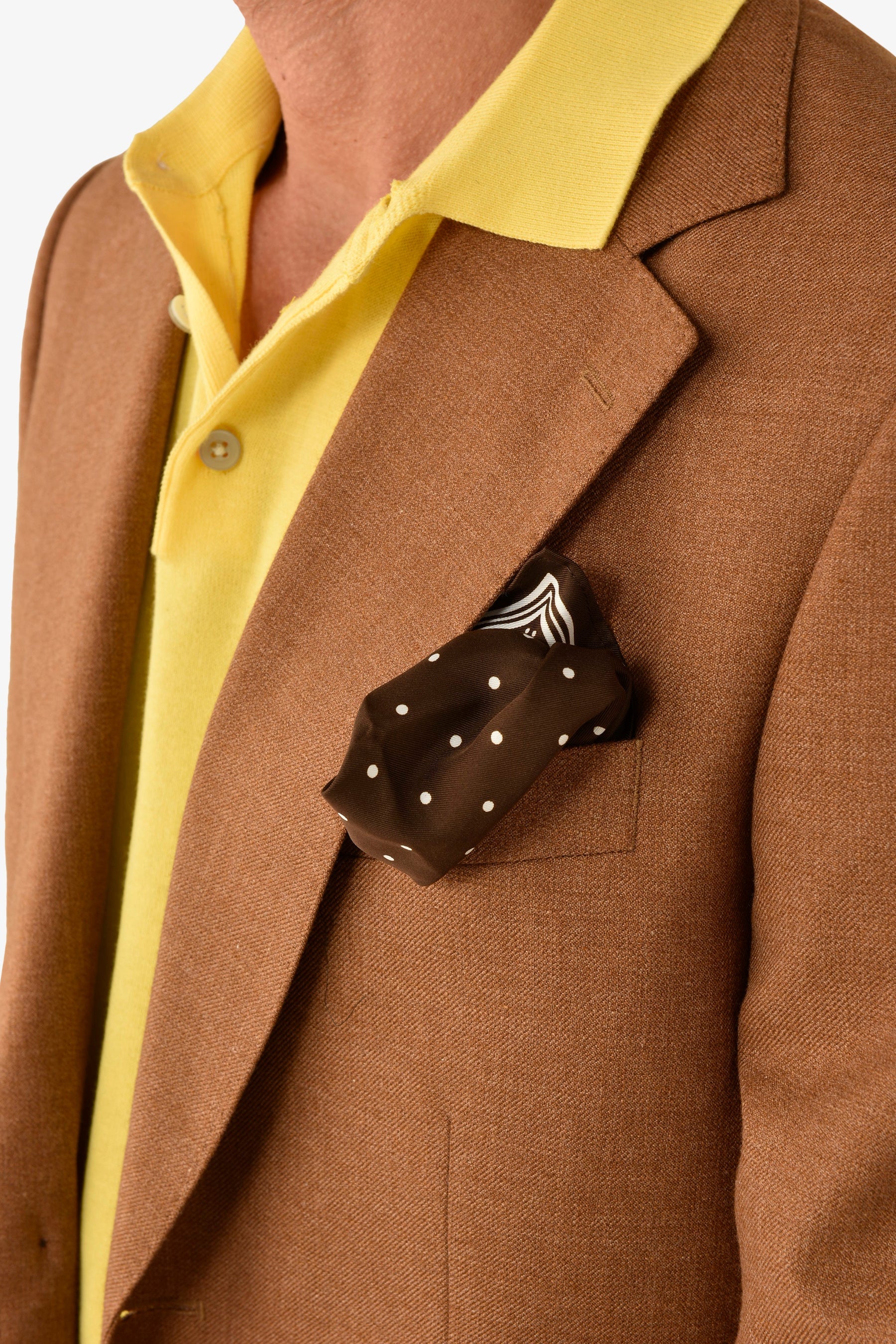 Giacca da abito misto lino fiammata tabacco slim-Dan John