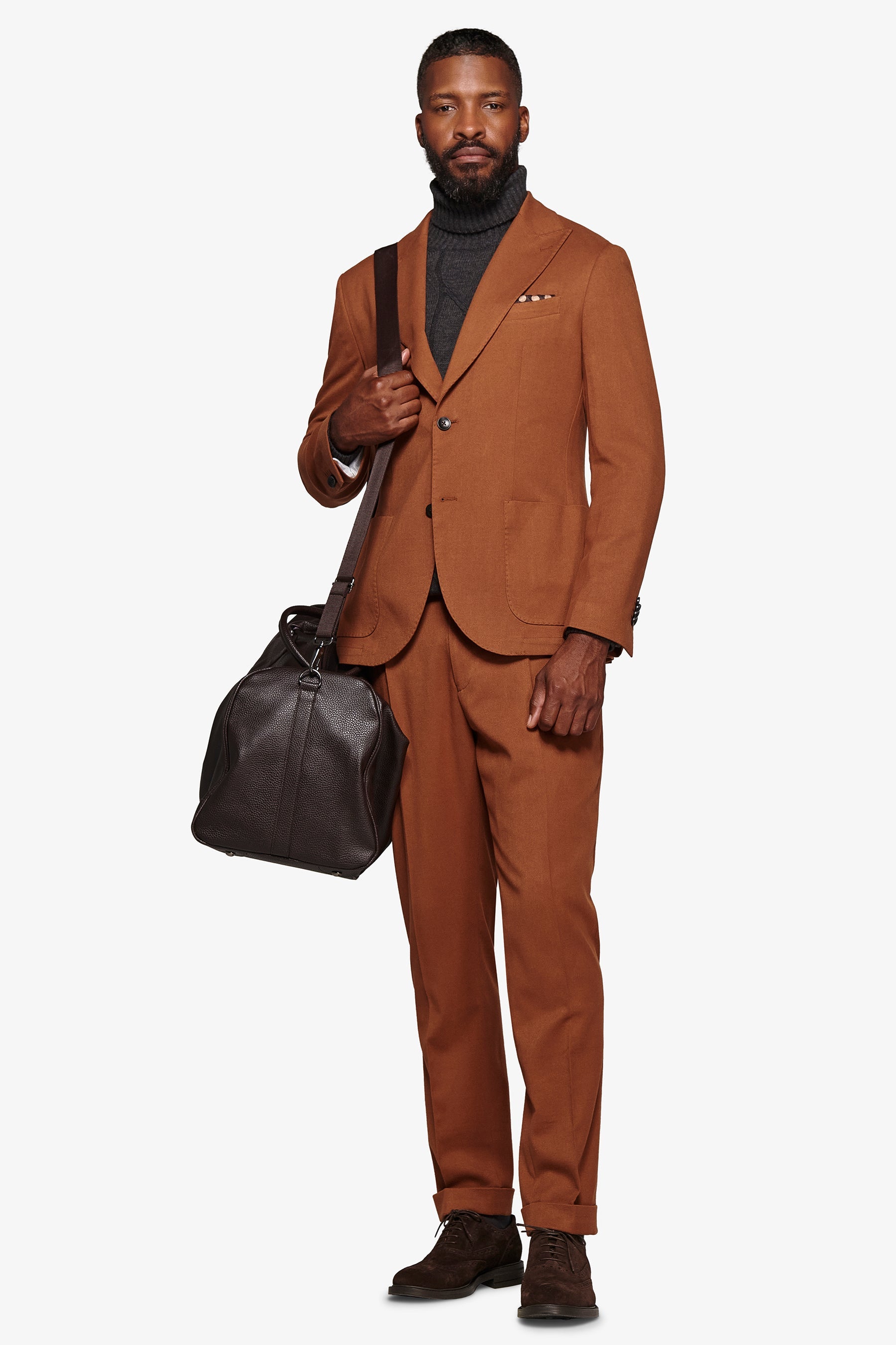 Giacca da abito petto a lancia biscotto-Dan John