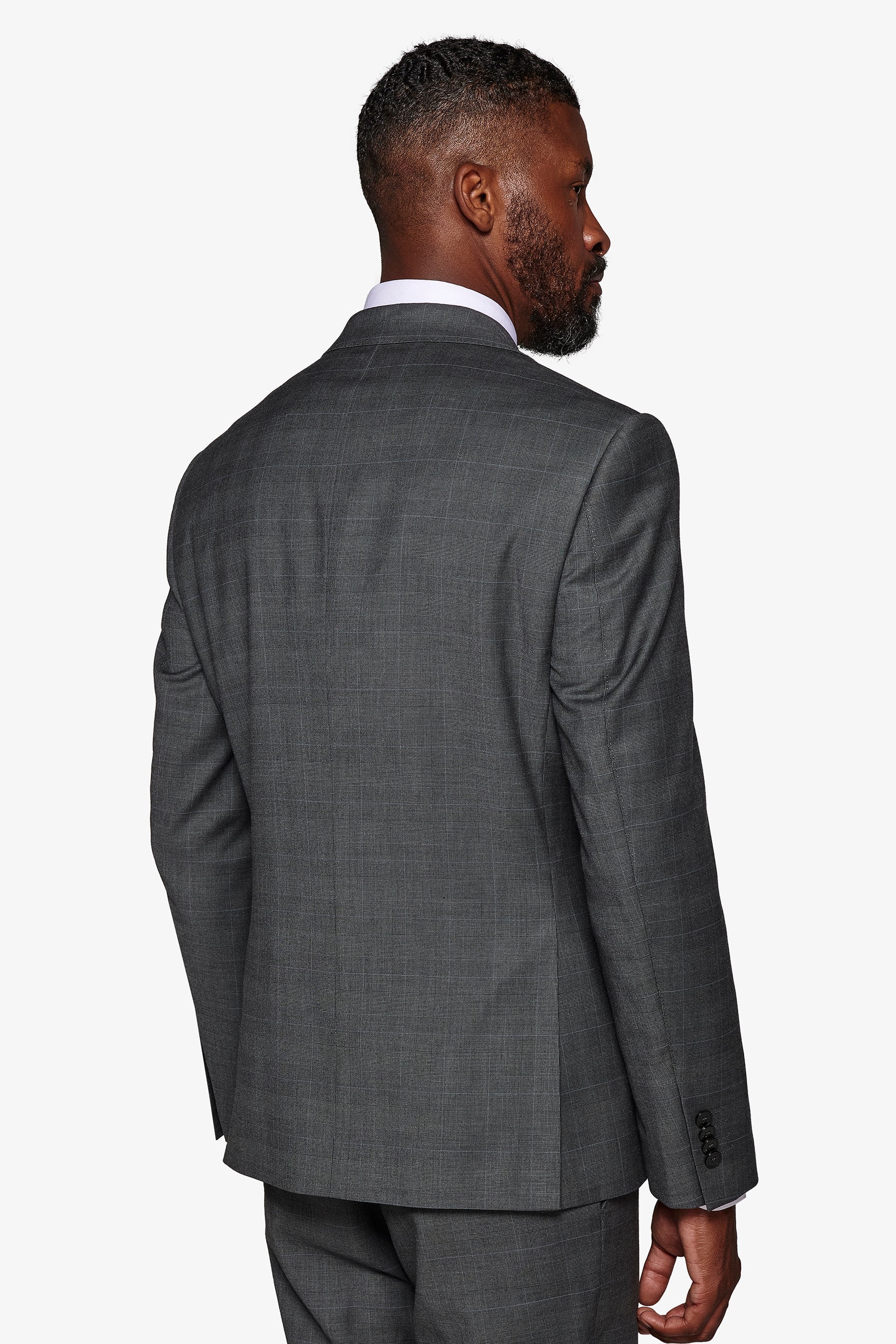 Giacca da abito principe di galles antracite-Dan John