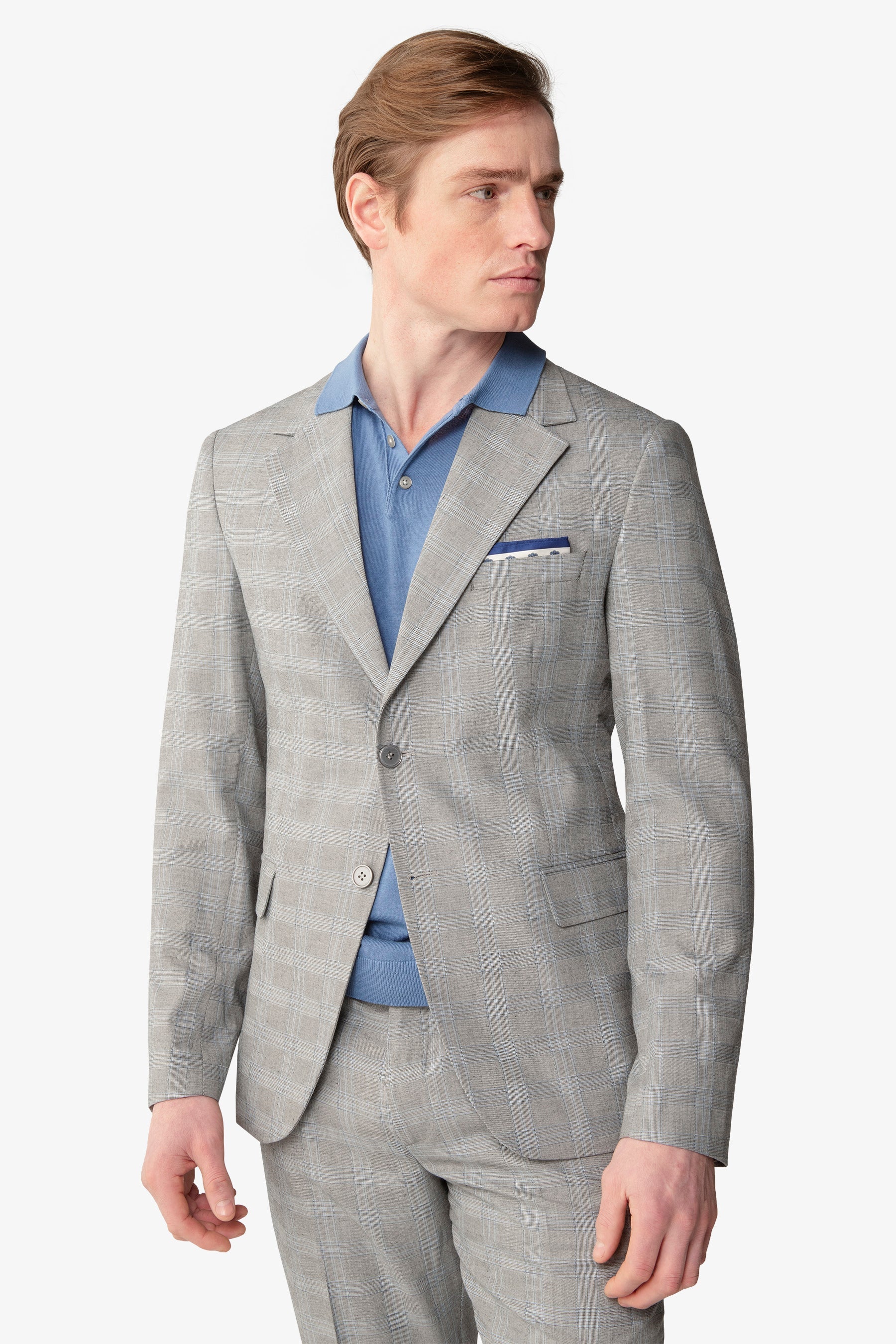 Giacca da abito principe di galles polvere slim-Dan John