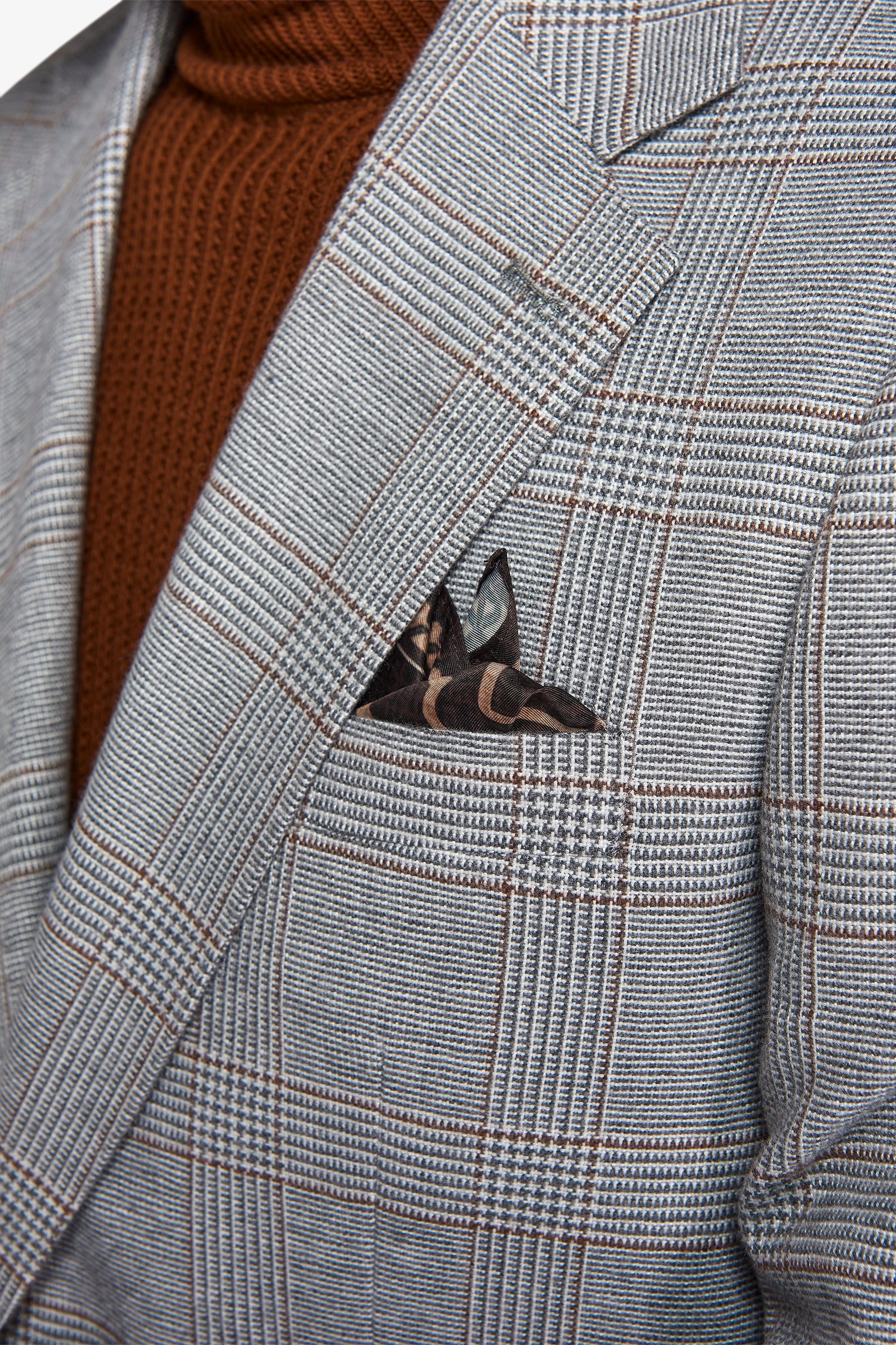 Giacca da abito principe di galles tortora-Dan John