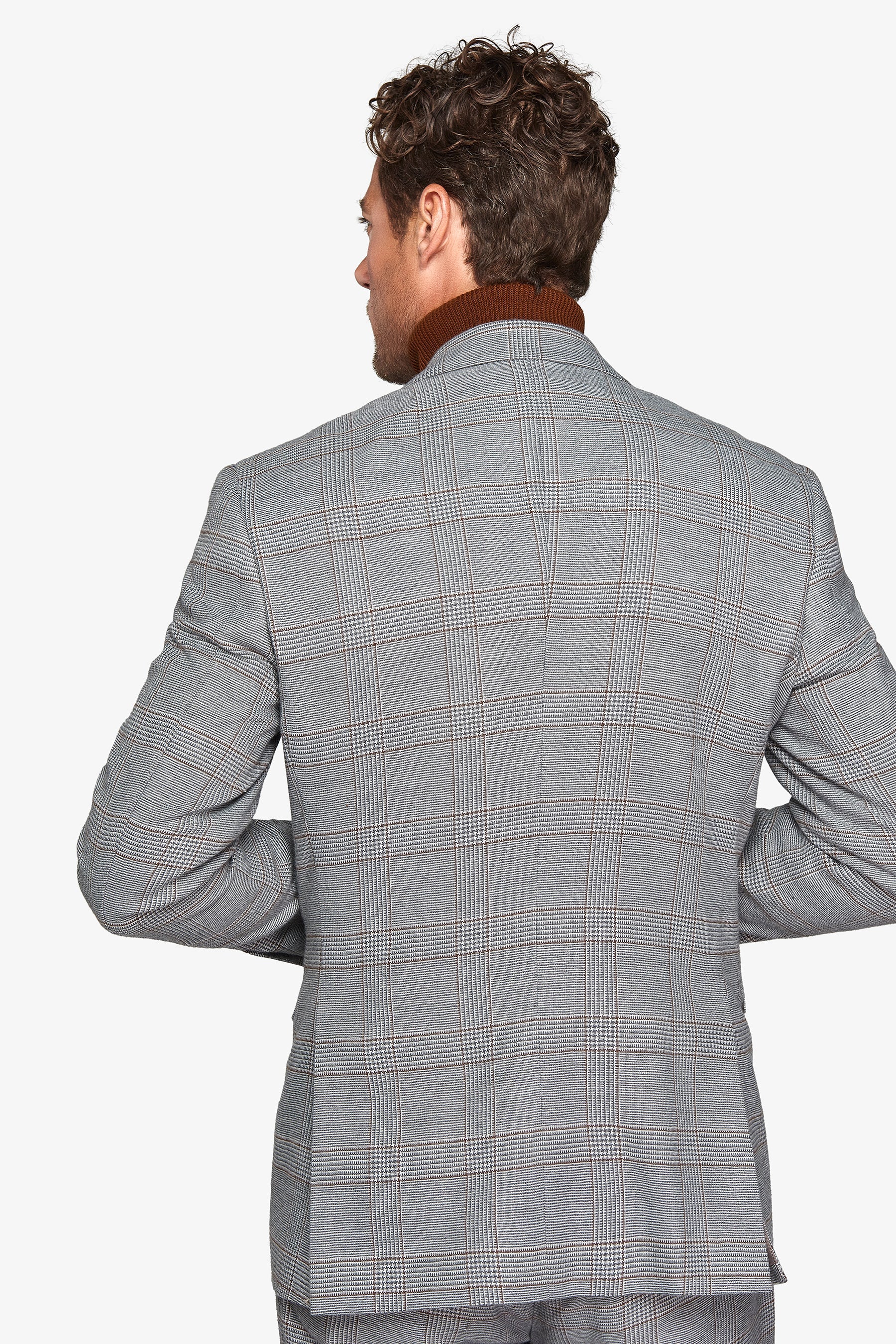 Giacca da abito principe di galles tortora-Dan John