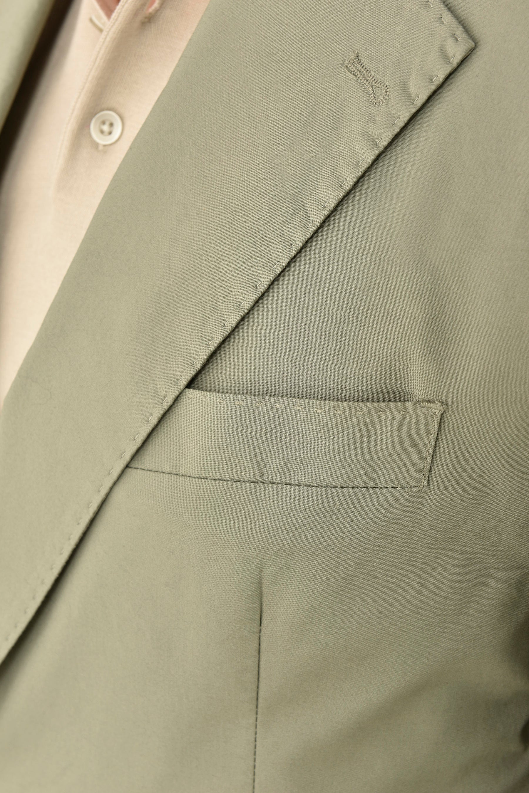 Giacca da abito tela paracadute verde malva slim-Dan John