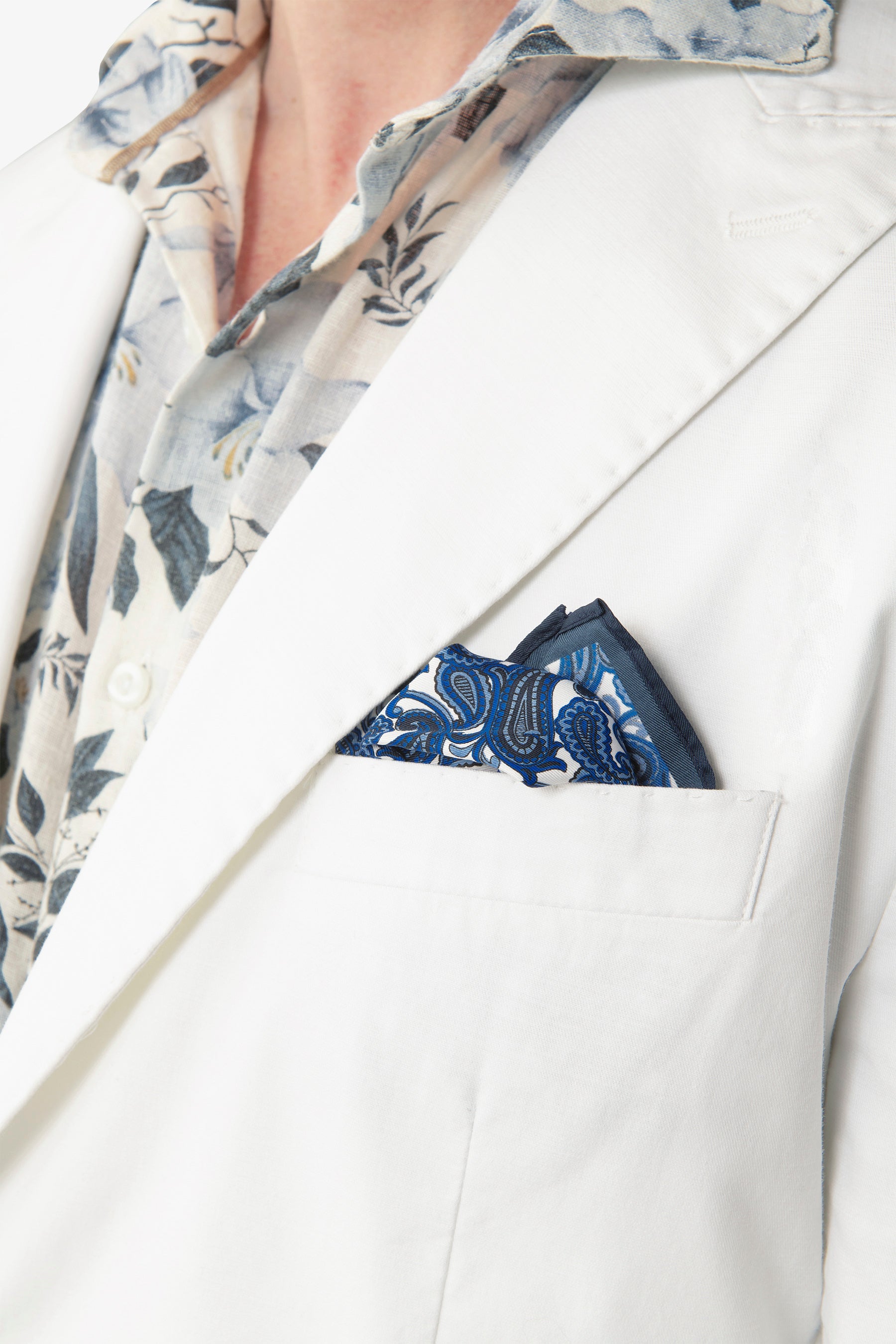 Giacca destrutturata in cotone bianca-Dan John