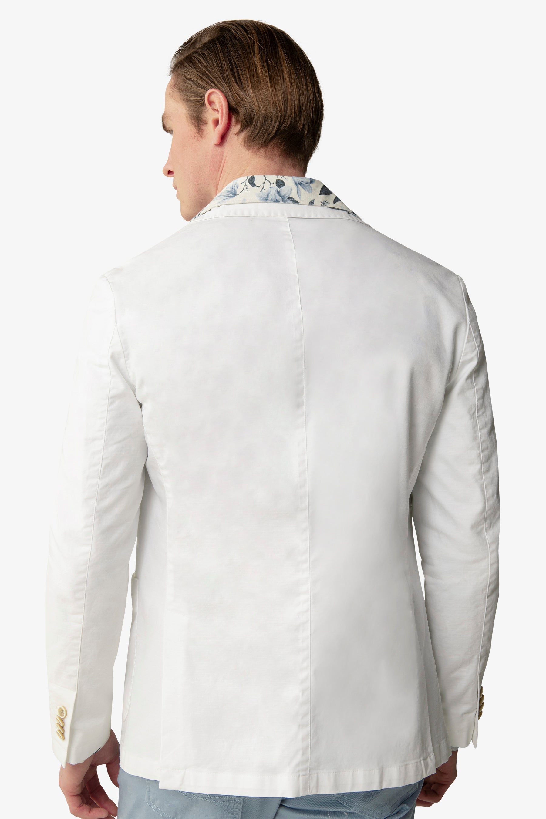 Giacca destrutturata in cotone bianca-Dan John