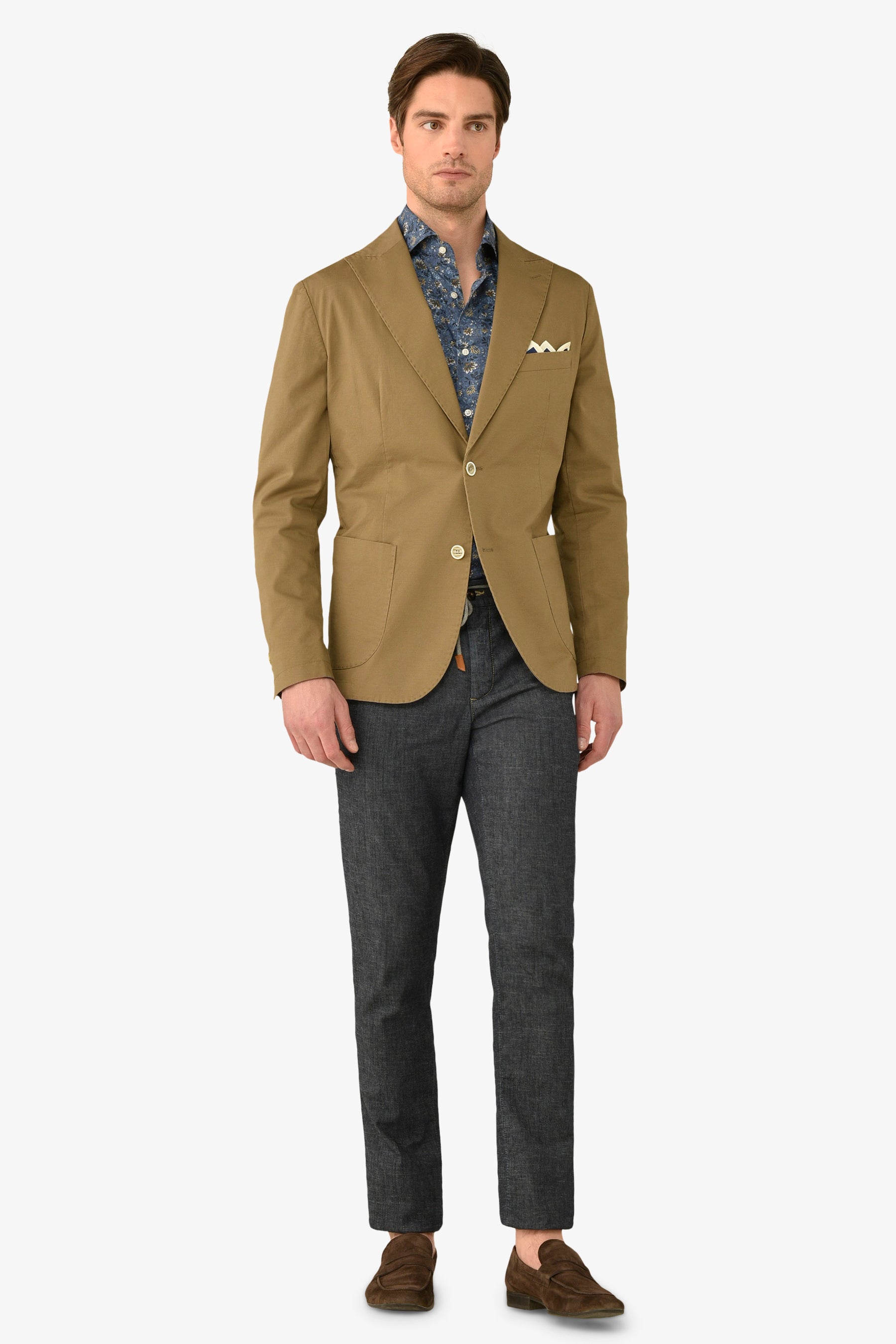 Giacca destrutturata in cotone terra-Dan John