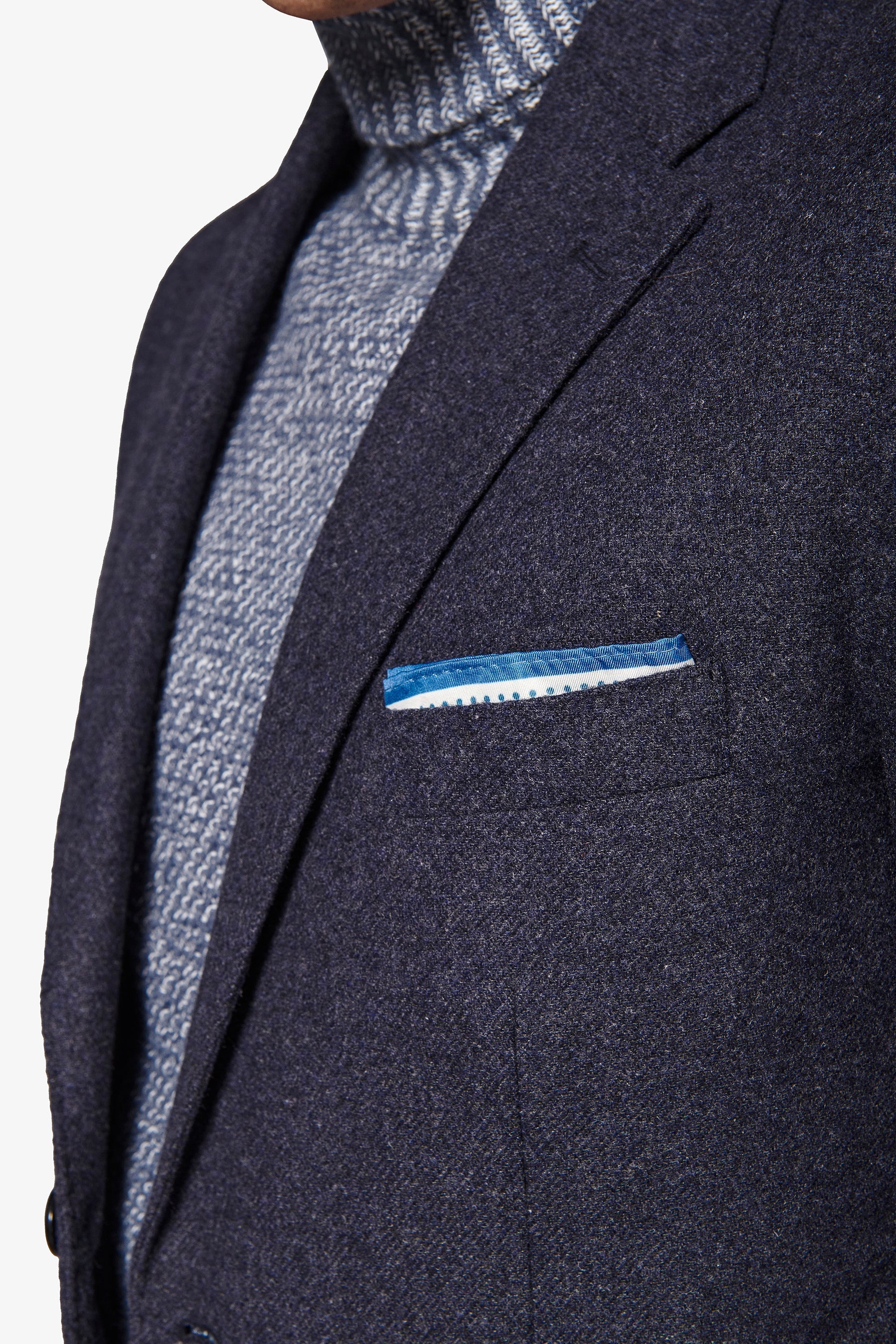 Giacca flanella melange blu-Dan John