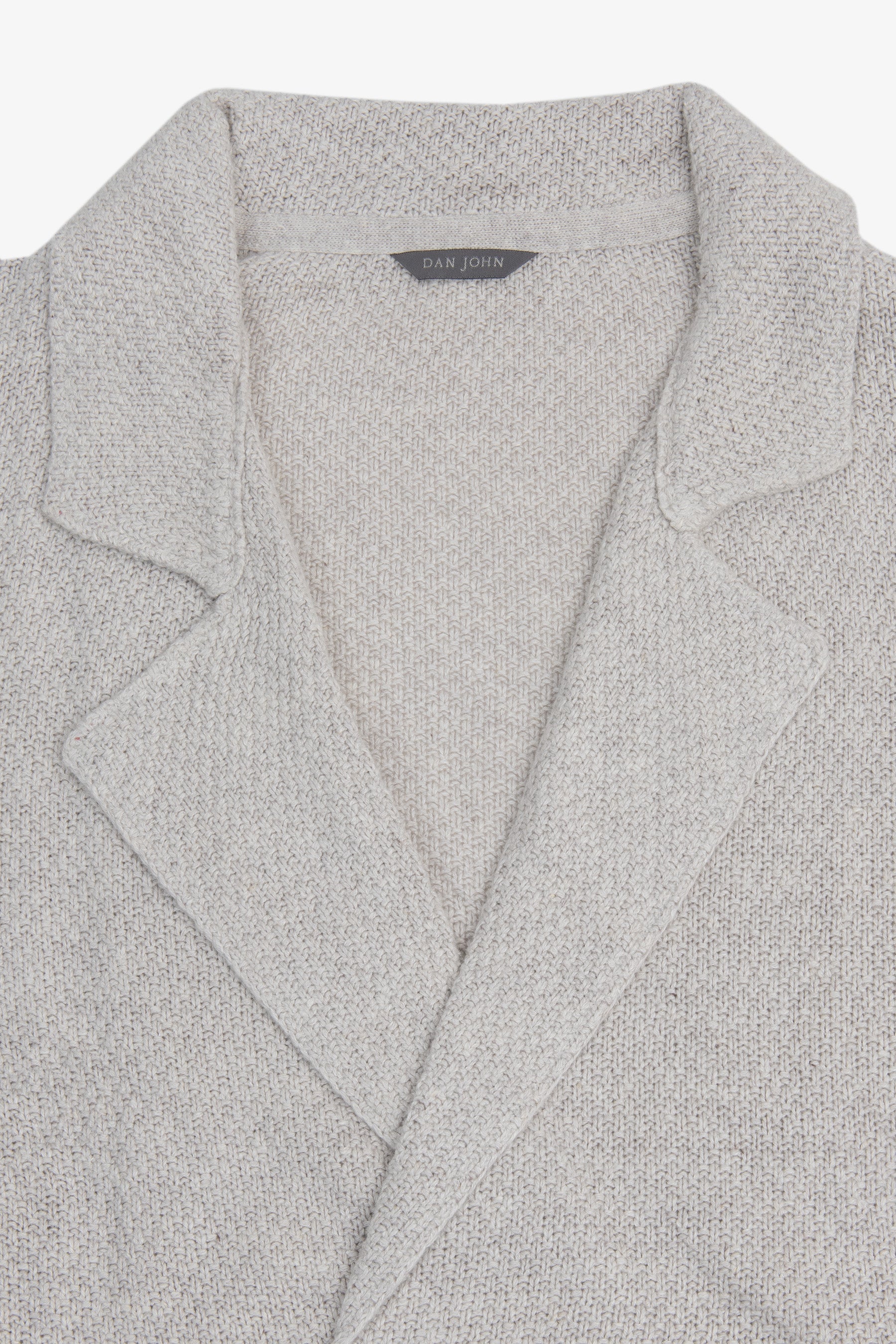 Giacca in maglia doppiopetto ecru-Dan John