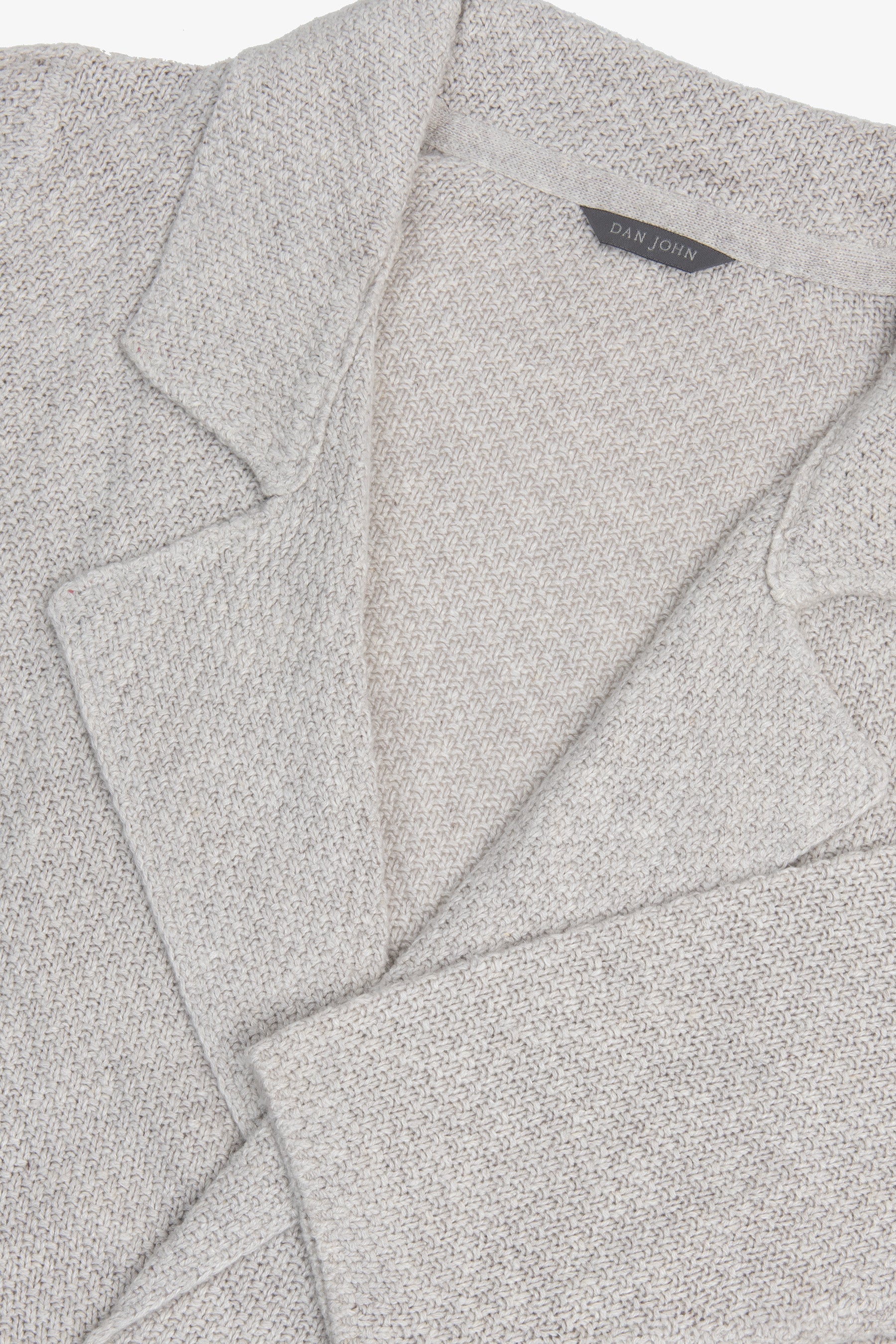 Giacca in maglia doppiopetto ecru-Dan John