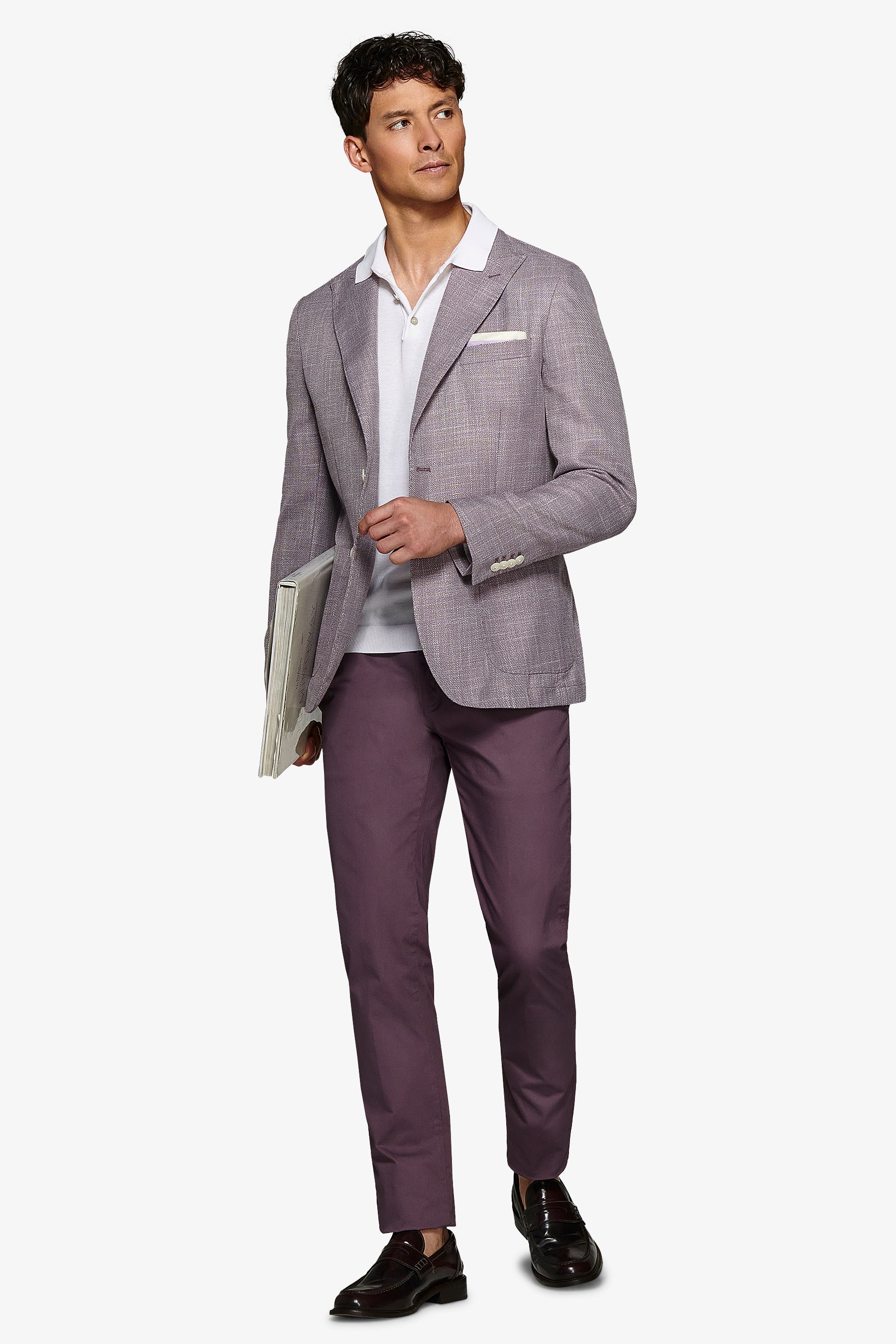 Giacca melange melanzana-Dan John