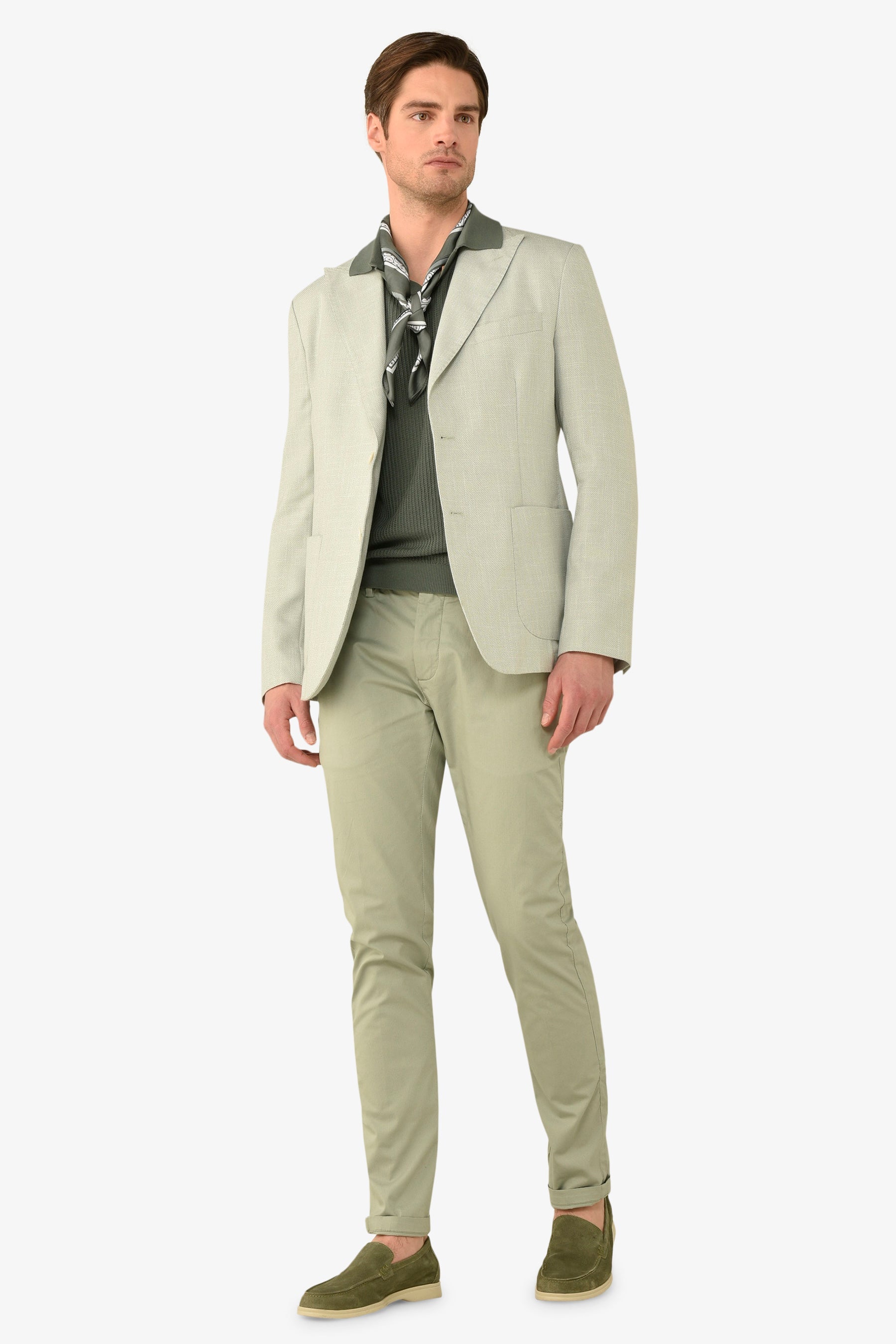 Giacca melange salvia-Dan John