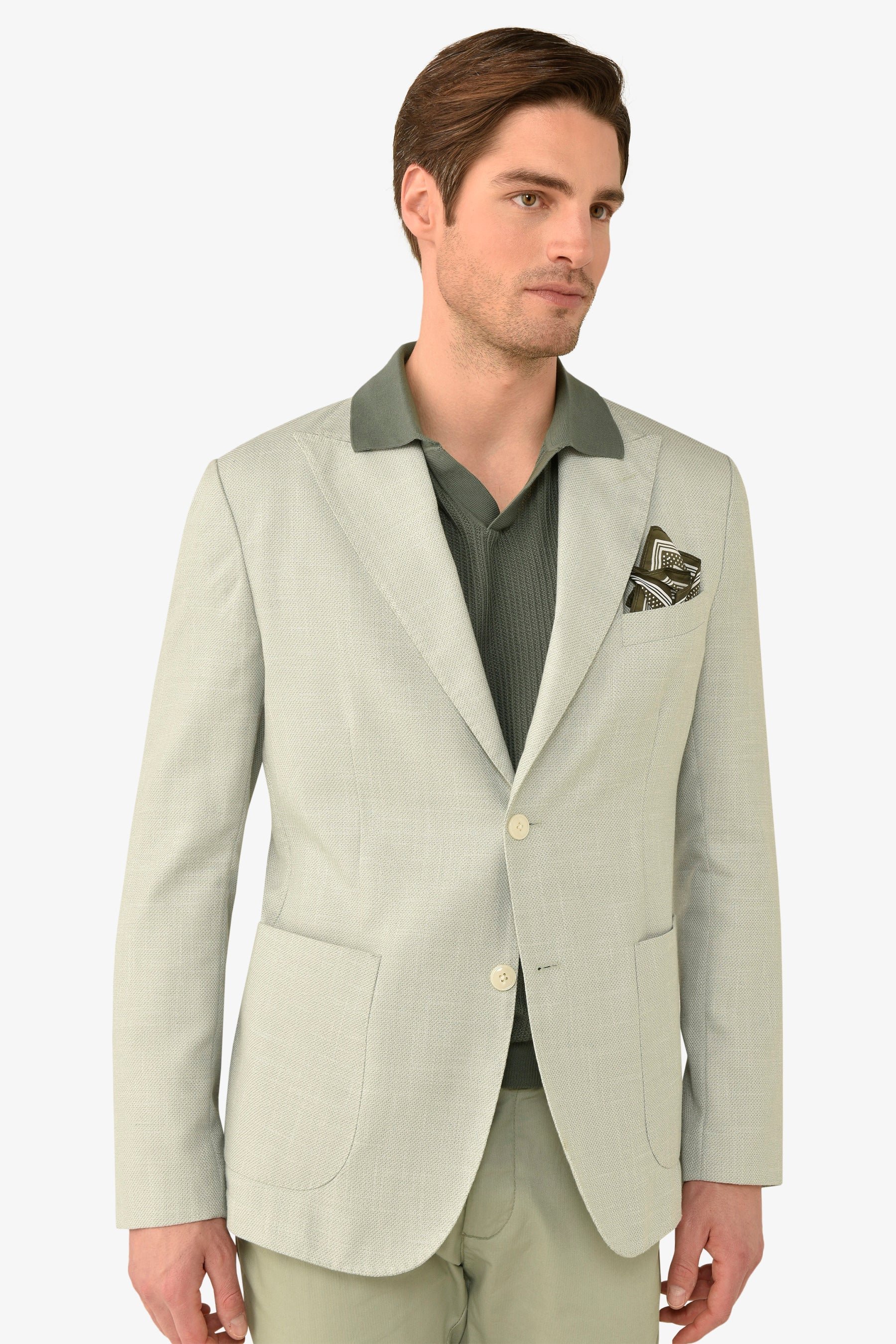 Giacca melange salvia-Dan John