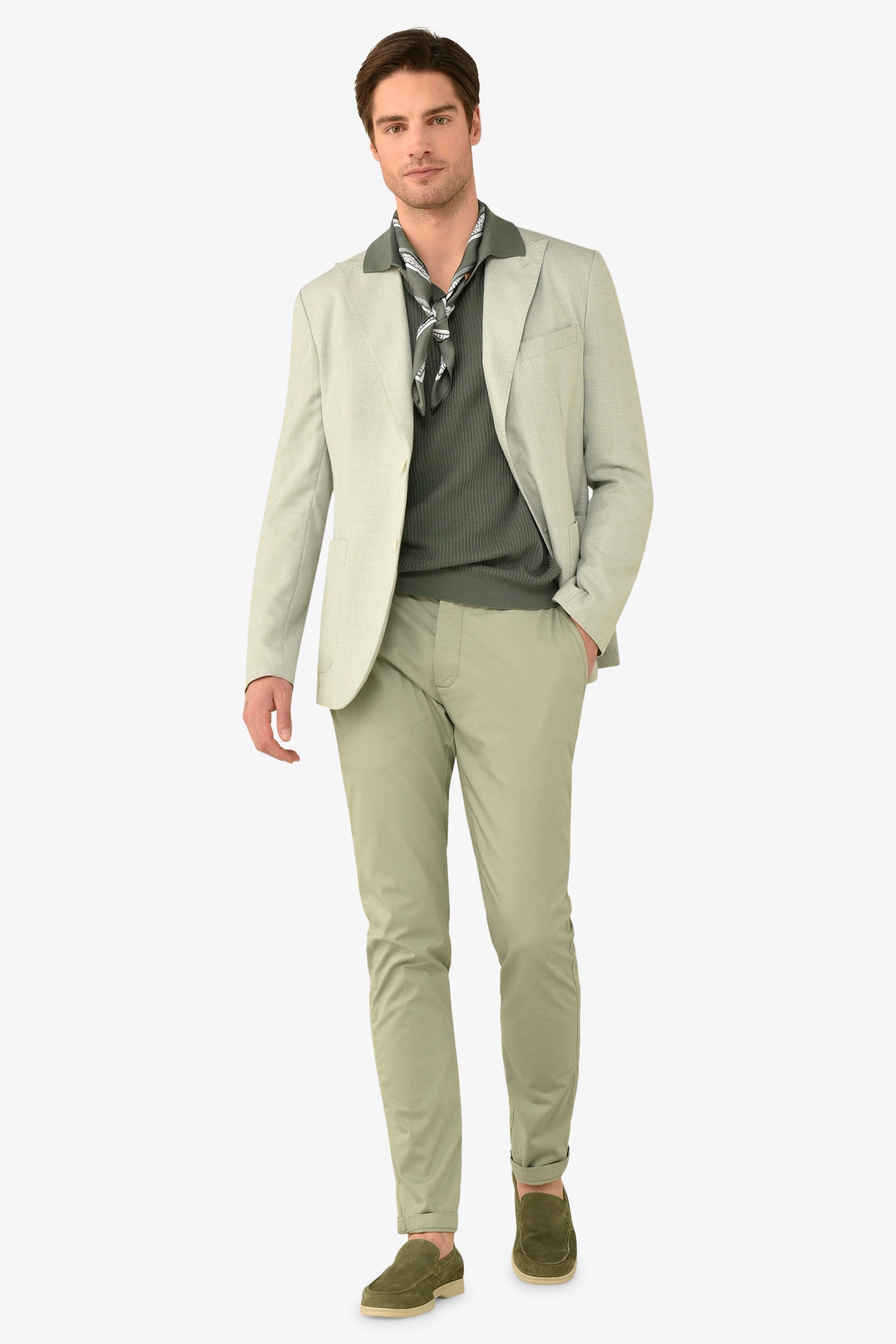 Giacca melange salvia-Dan John