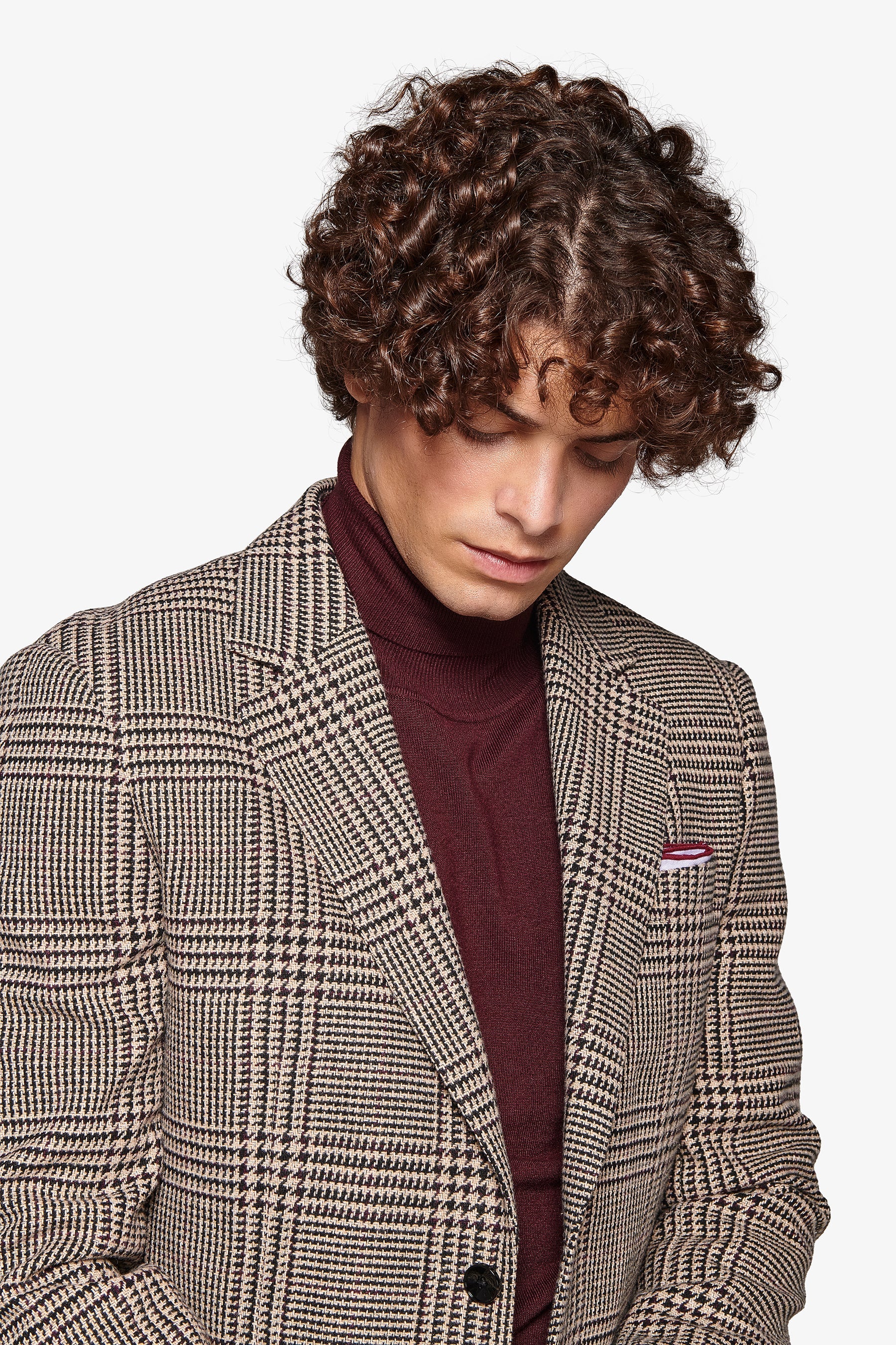 Giacca overcheck armaturata marrone-Dan John