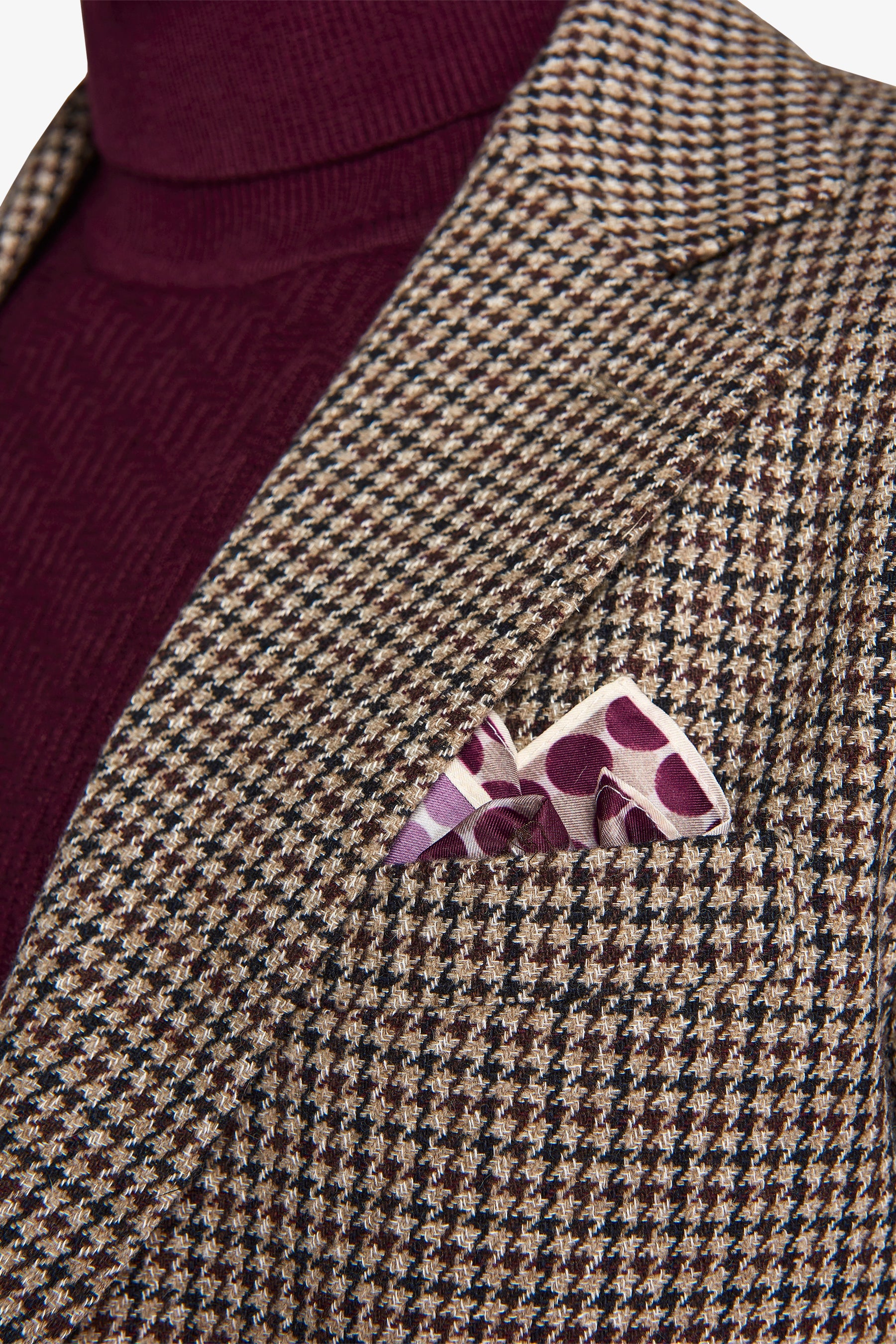 Giacca pied de poule armaturata tortora-Dan John