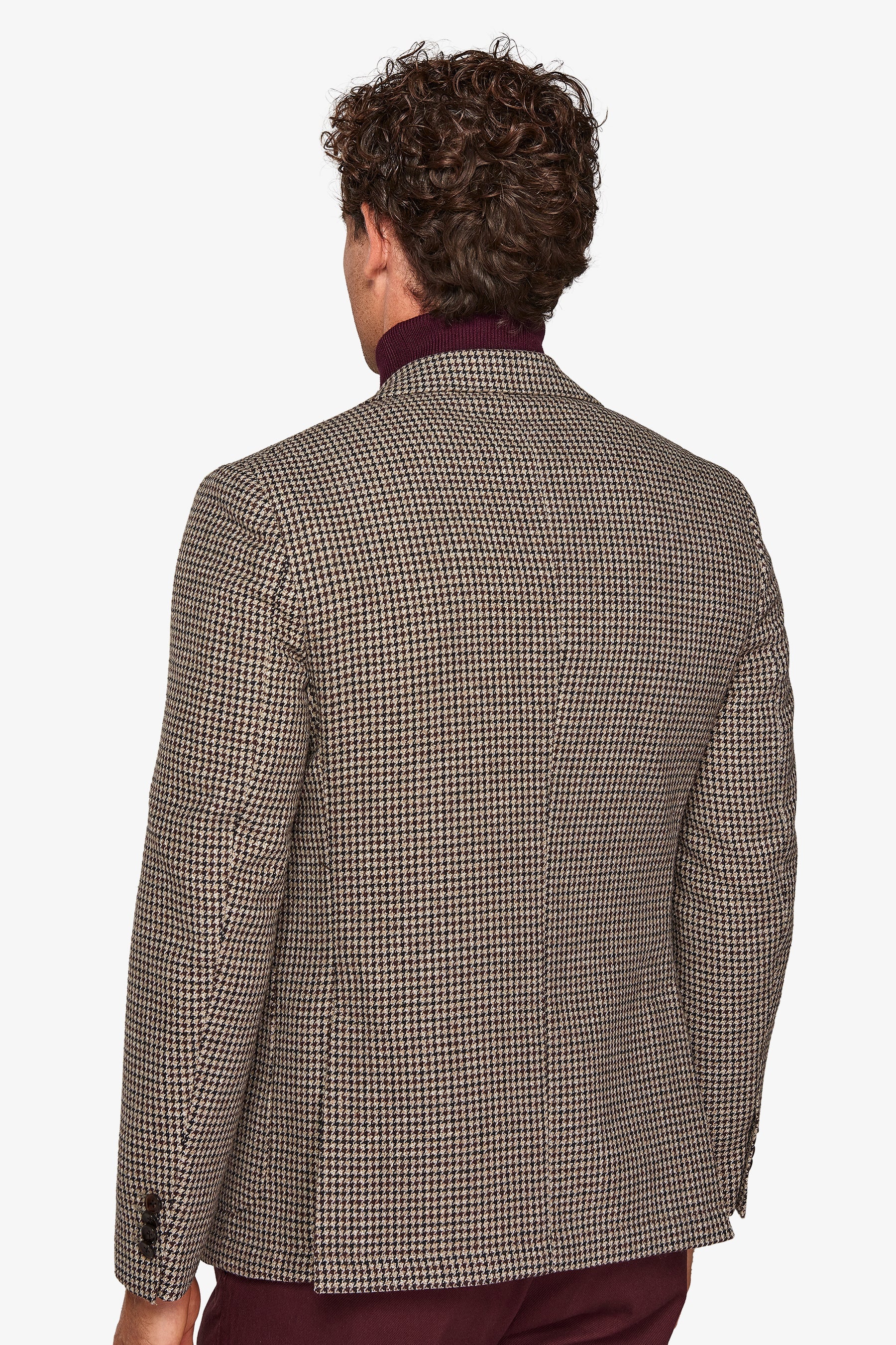 Giacca pied de poule armaturata tortora-Dan John