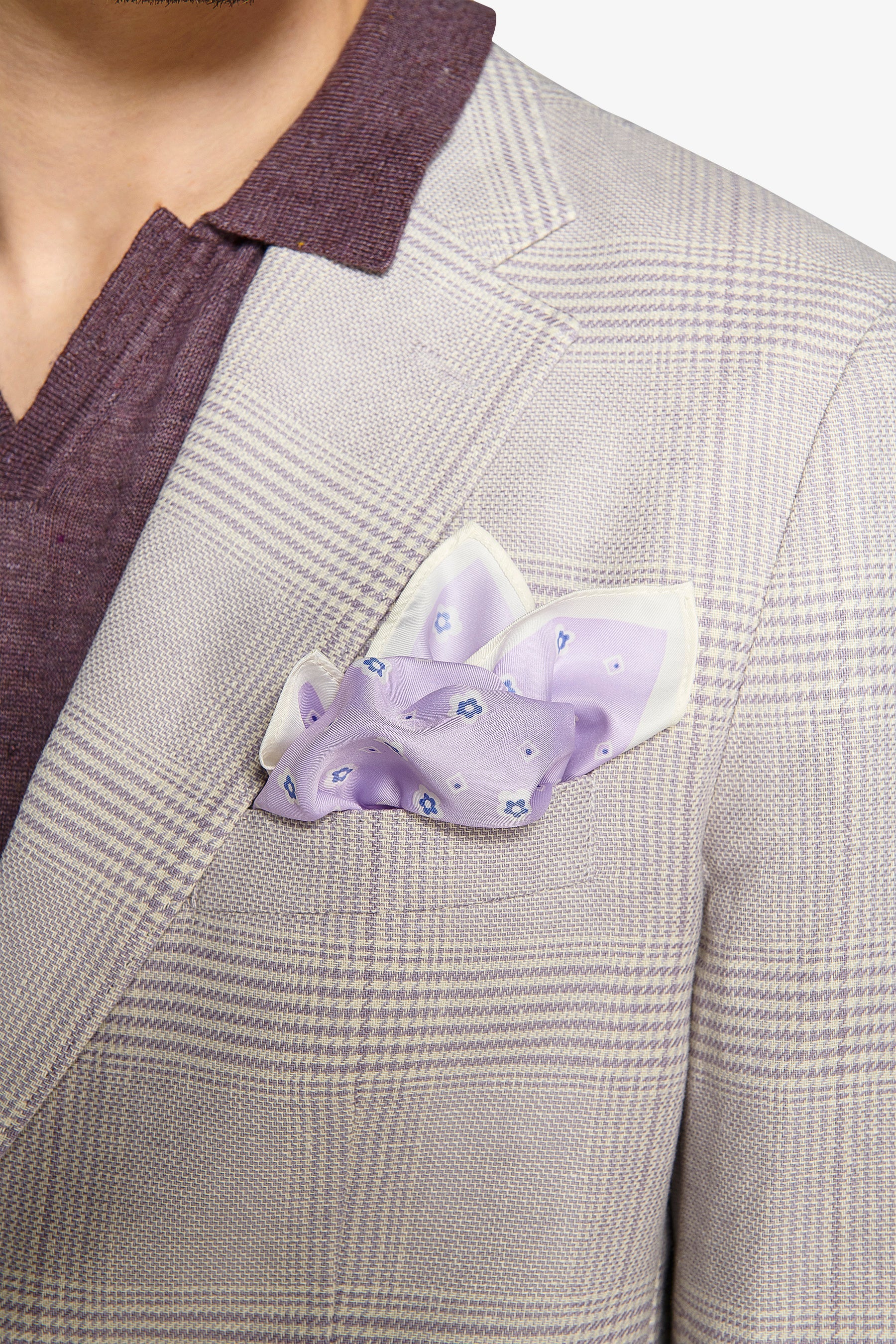 Giacca principe di galles melange lavanda slim-Dan John