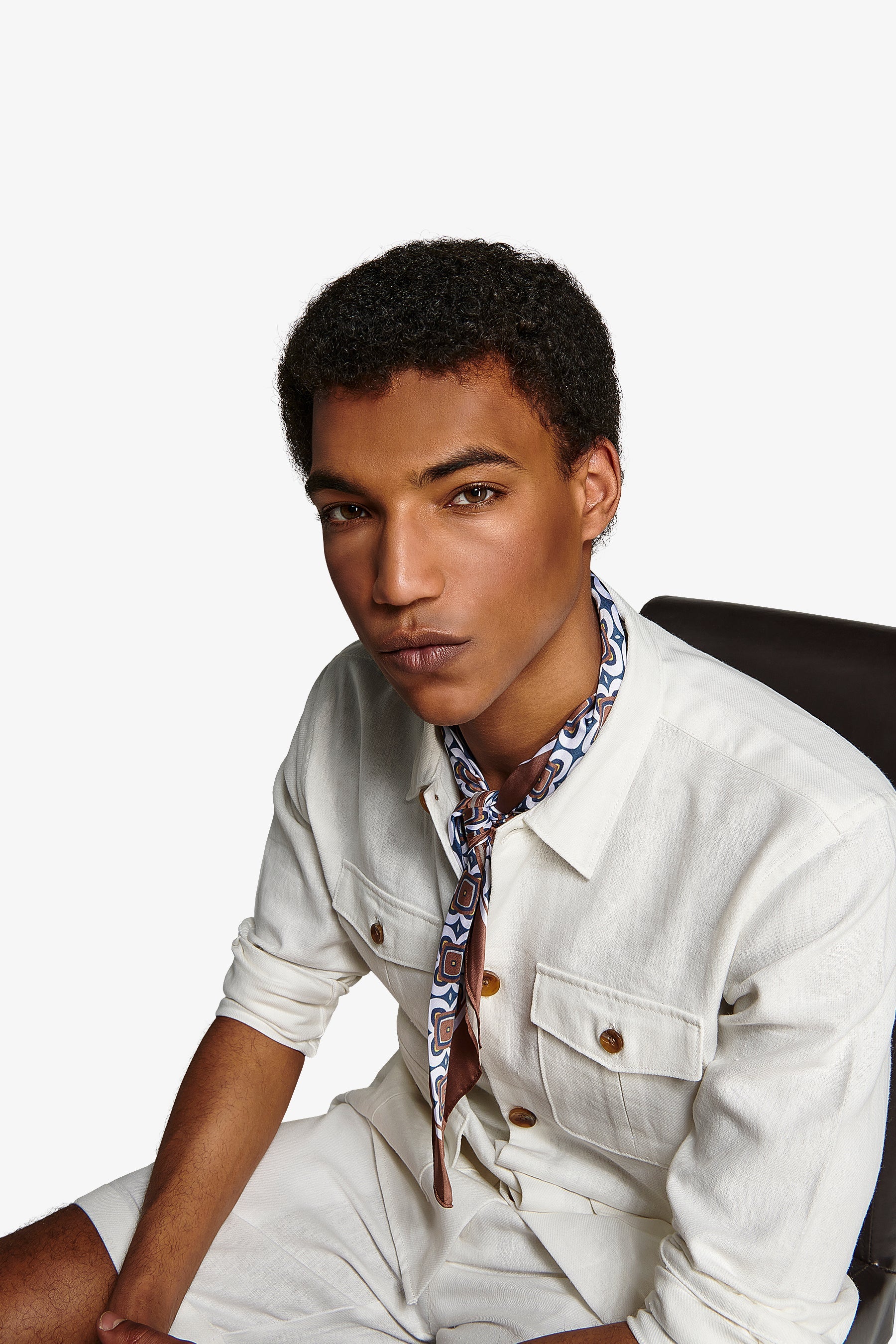 Giacca sahariana armaturata bianca-Dan John