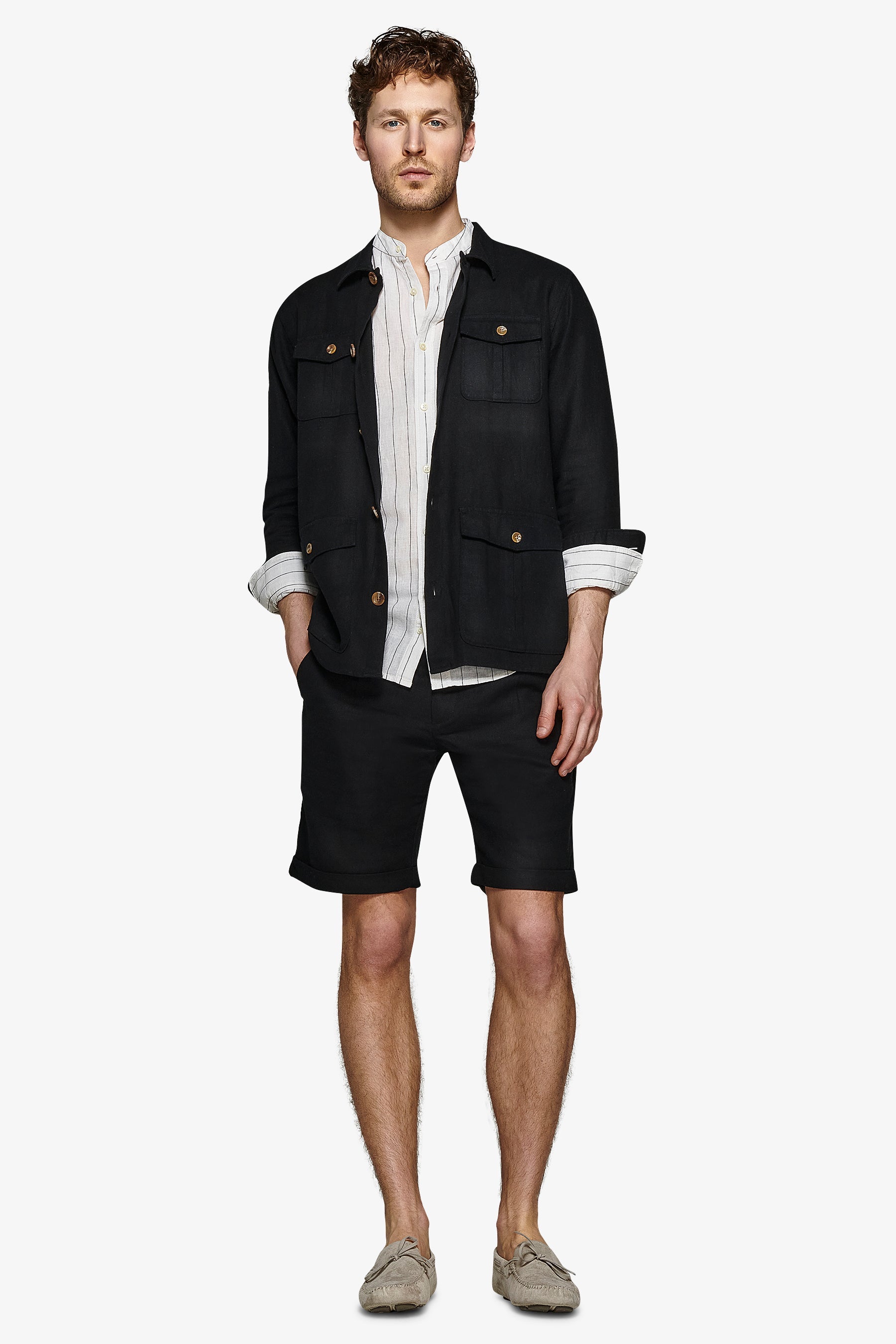 Giacca sahariana armaturata nero-Dan John