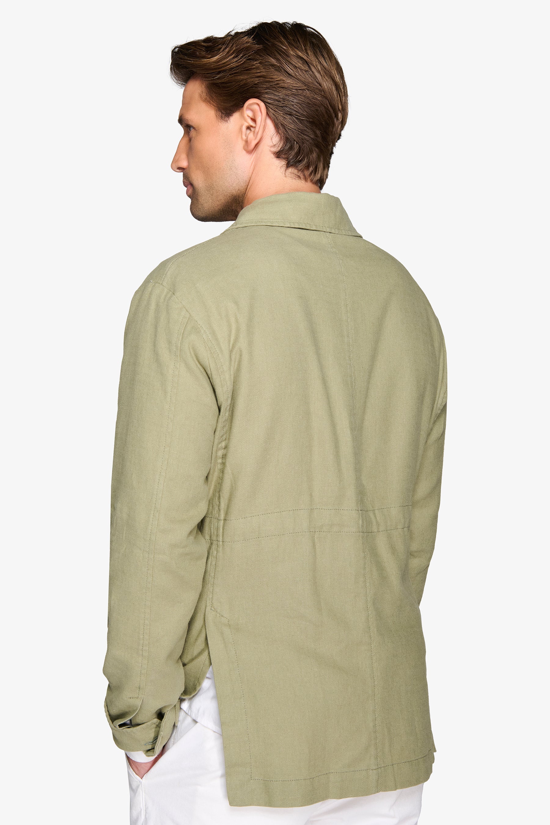 Giacca sahariana misto lino militare-Dan John