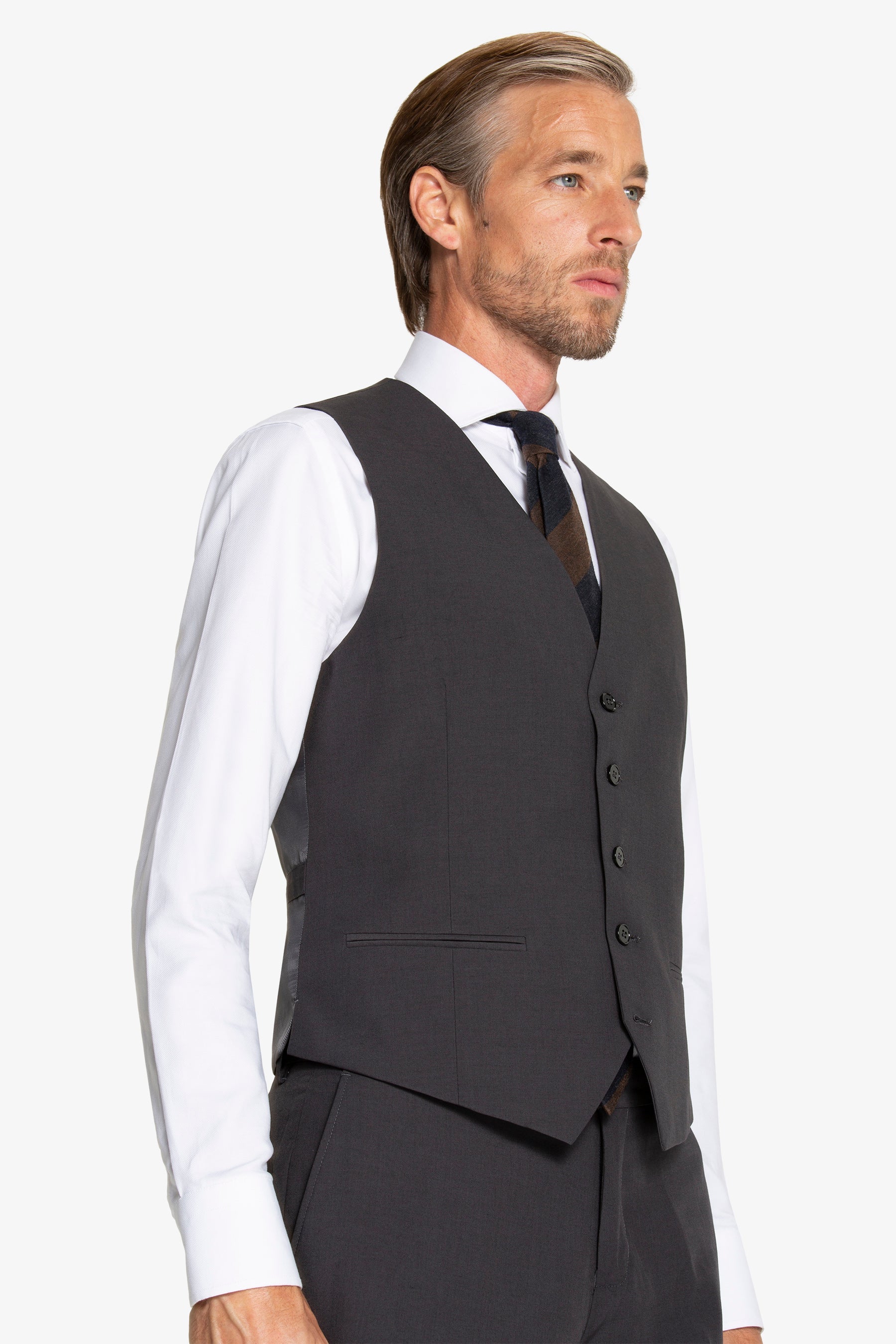 Gilet classico grigio scuro-Dan John