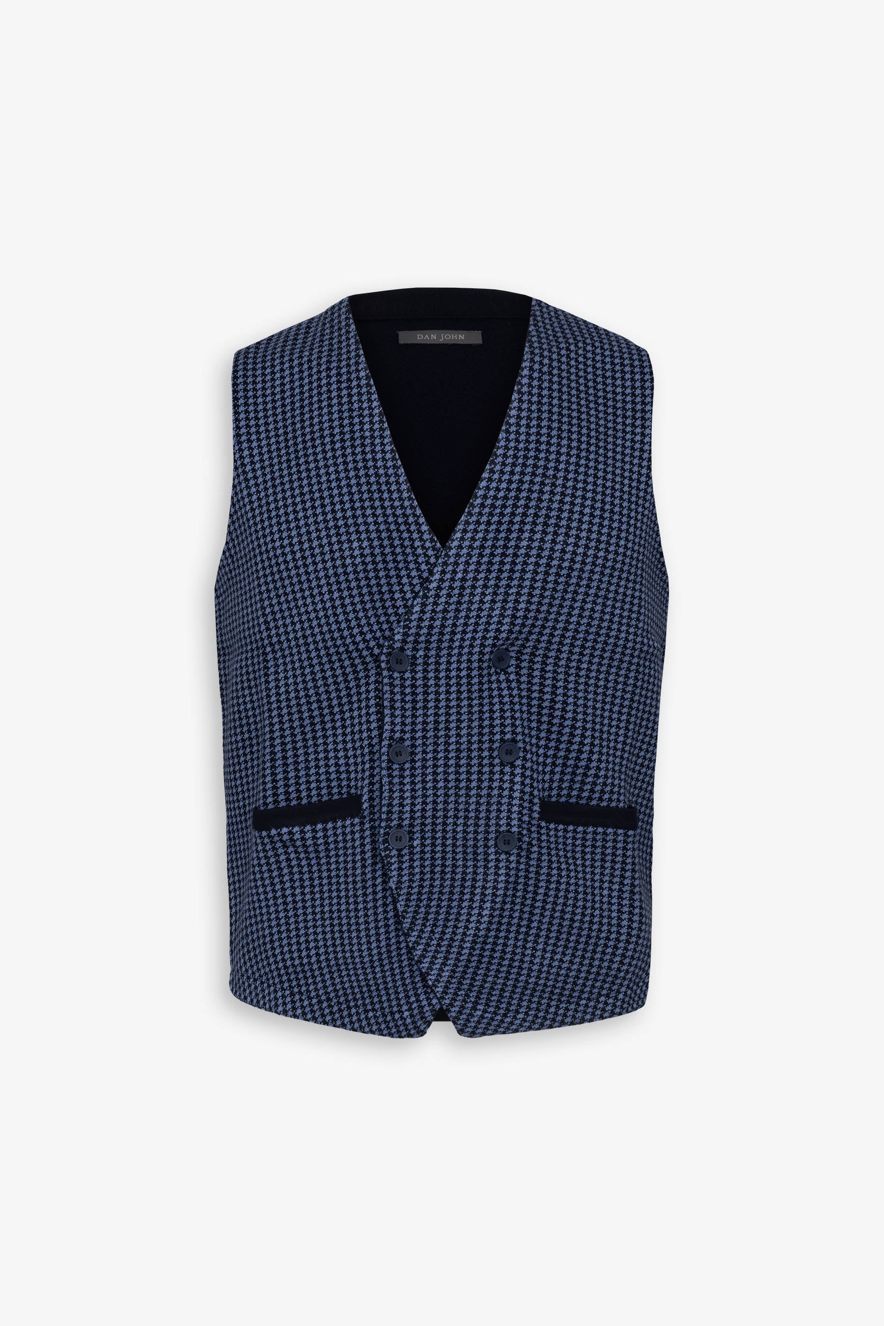 Gilet doppiopetto in maglia pied de poule avion-Dan John