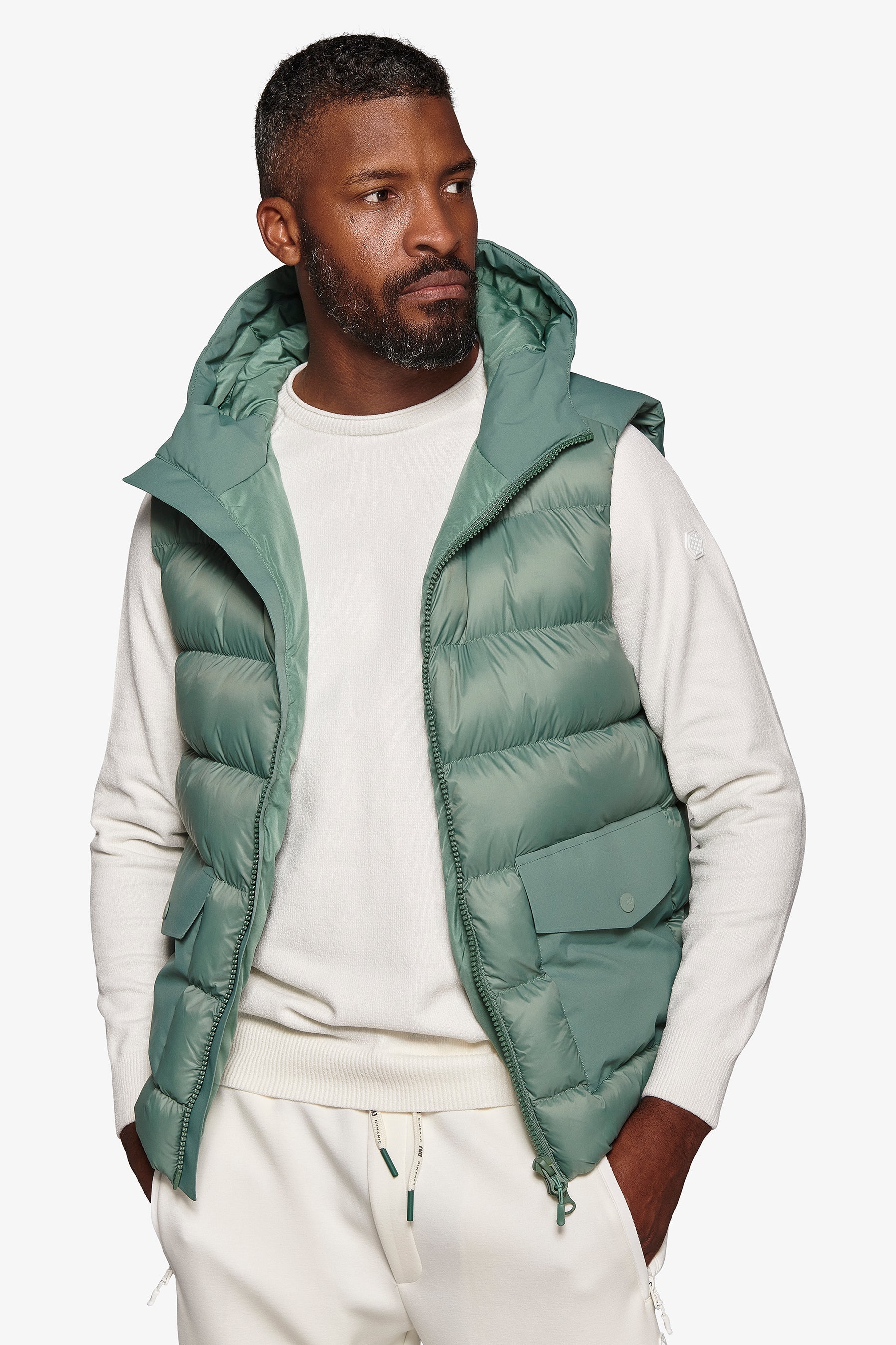 Gilet trapuntato DNJ salvia-Dan John