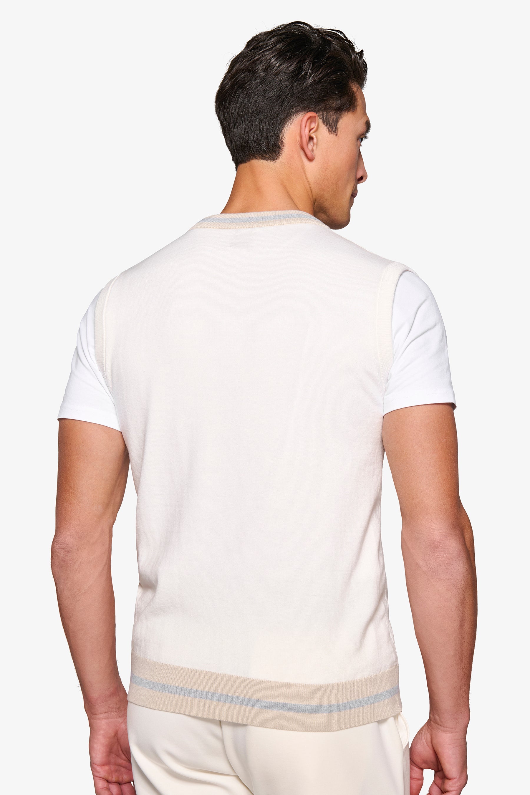 Gilet treccia e costa DNJ off white-Dan John