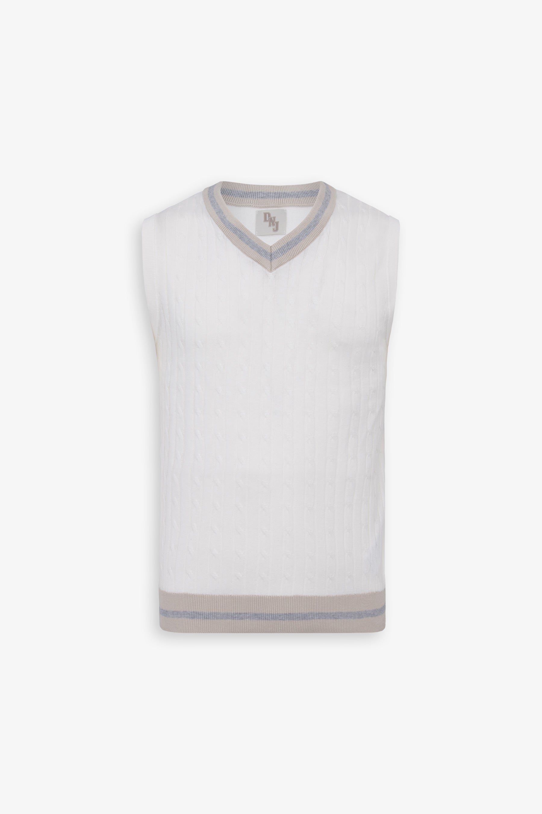 Gilet treccia e costa DNJ off white-Dan John