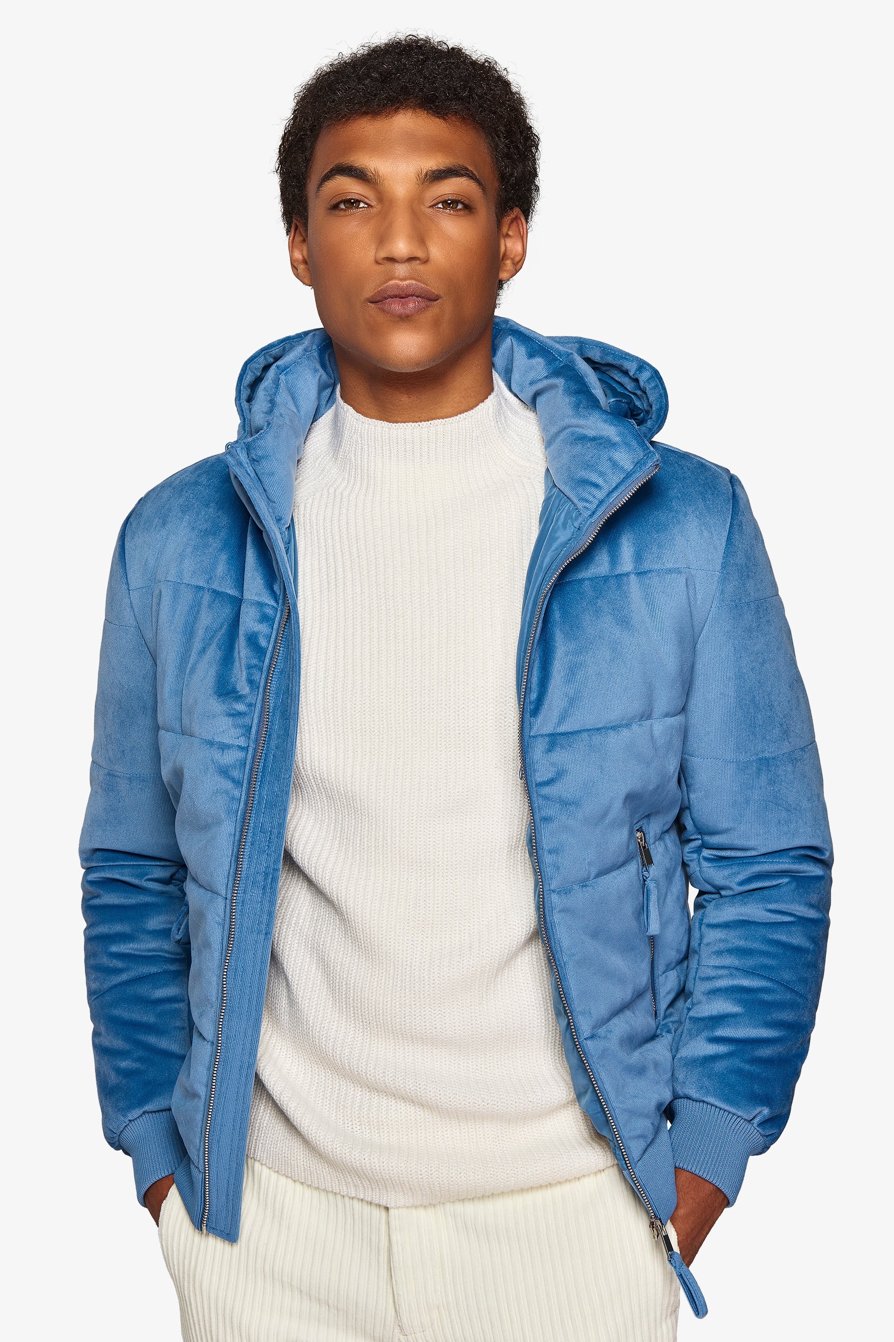 Giubbotto Puffy celeste-Dan John