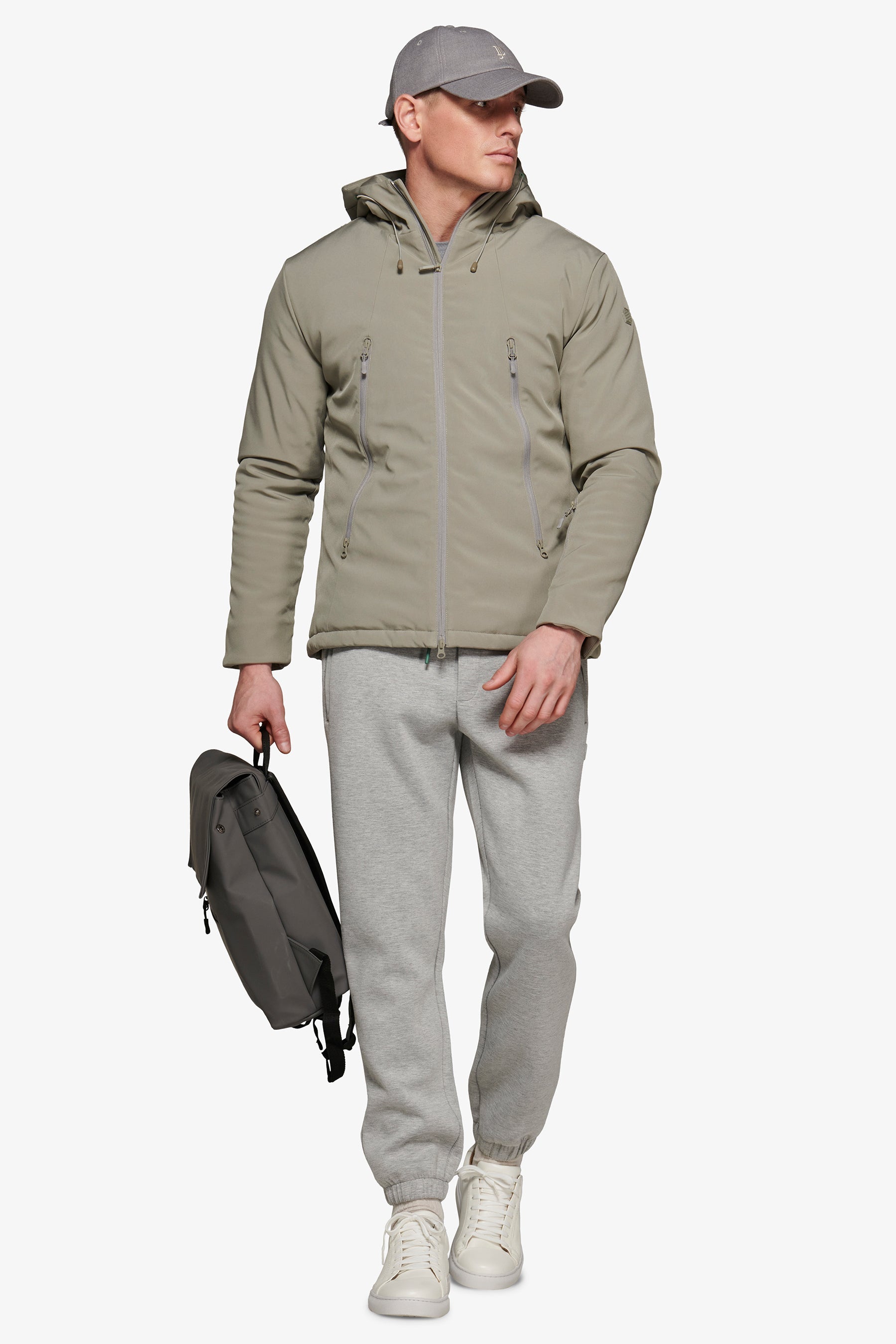 Giubbotto corto tecnico DNJ grigio-Dan John