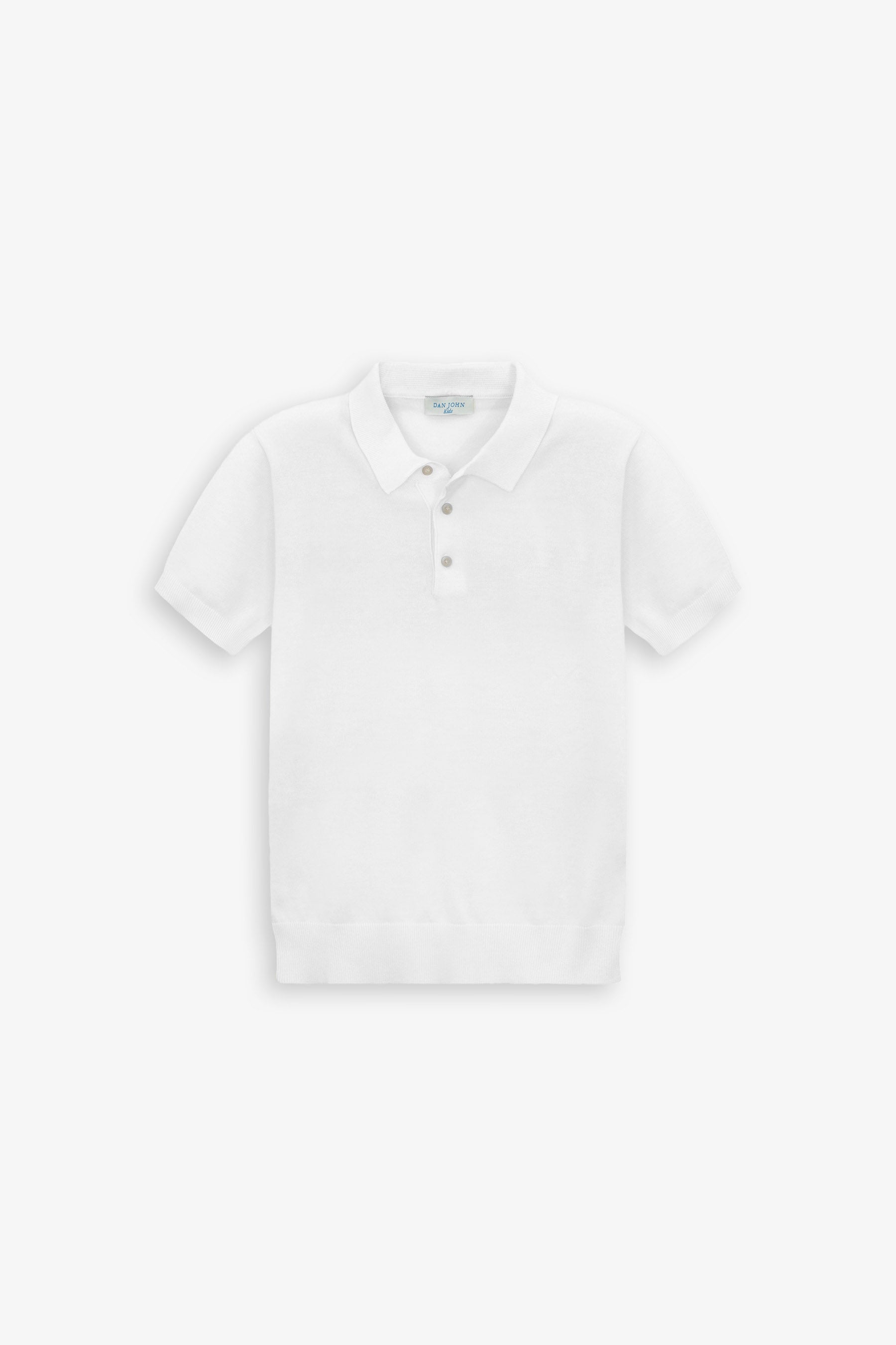 KIDS White knit polo